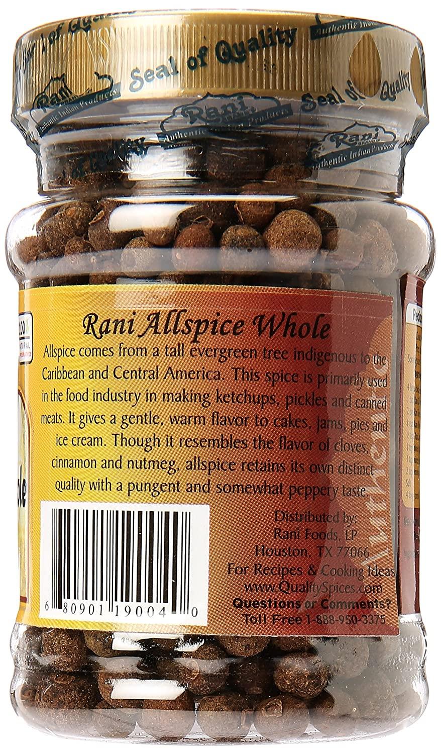 Rani Allspice (Kabab Chini) Whole Spice 3oz (85g) PET Jar All Natural