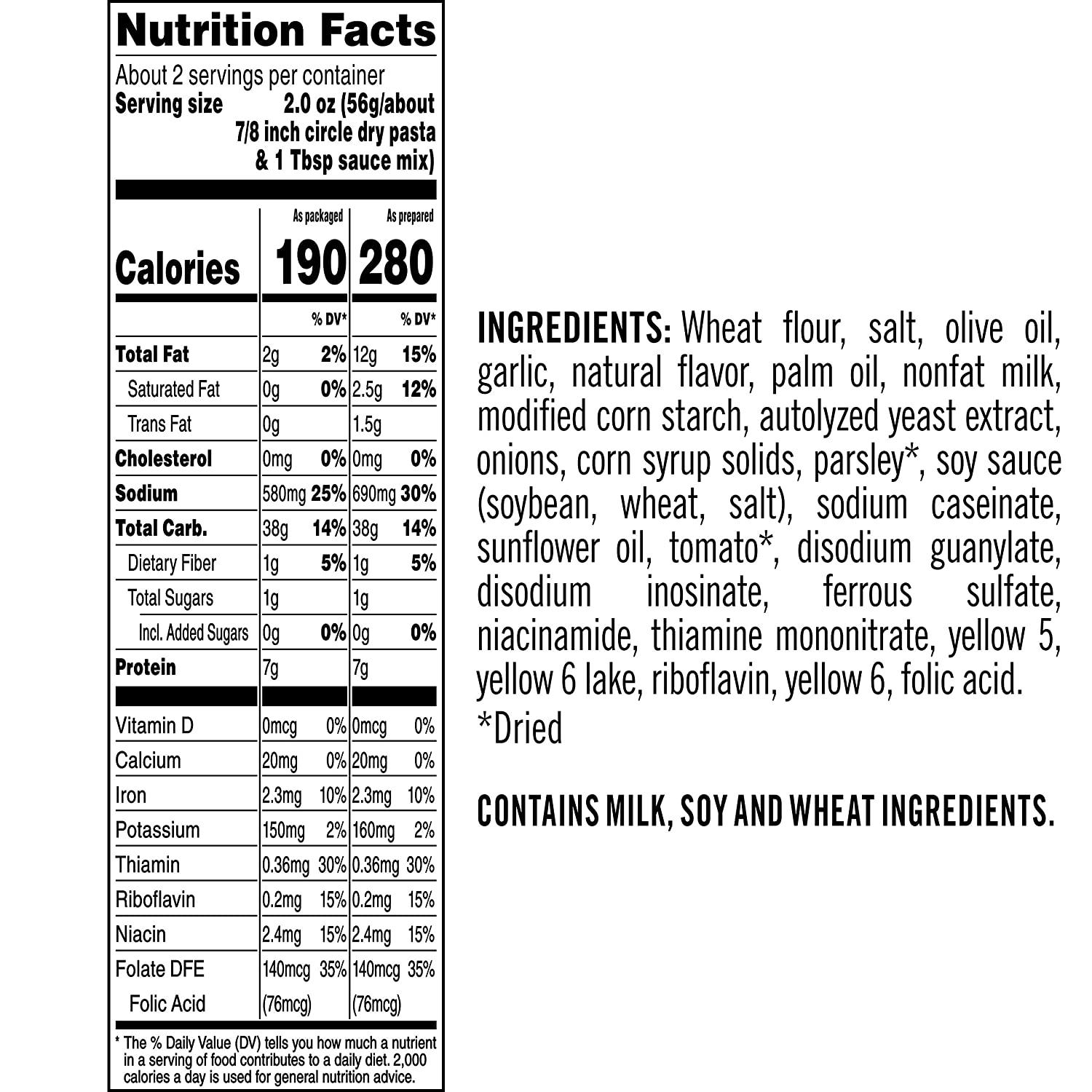 Pasta Roni Garlic Alfredo Fettuccine, 4.6 Ounce (Pack of 12)