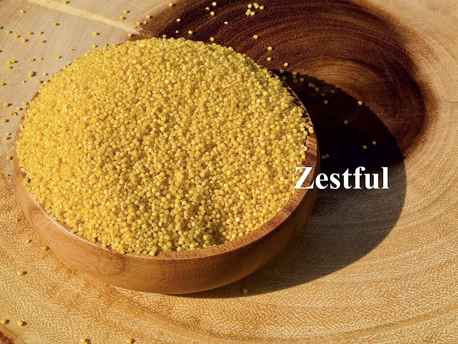 Zestful Foods Organic Hulled Millet Grain 2 Pounds GlutenFree