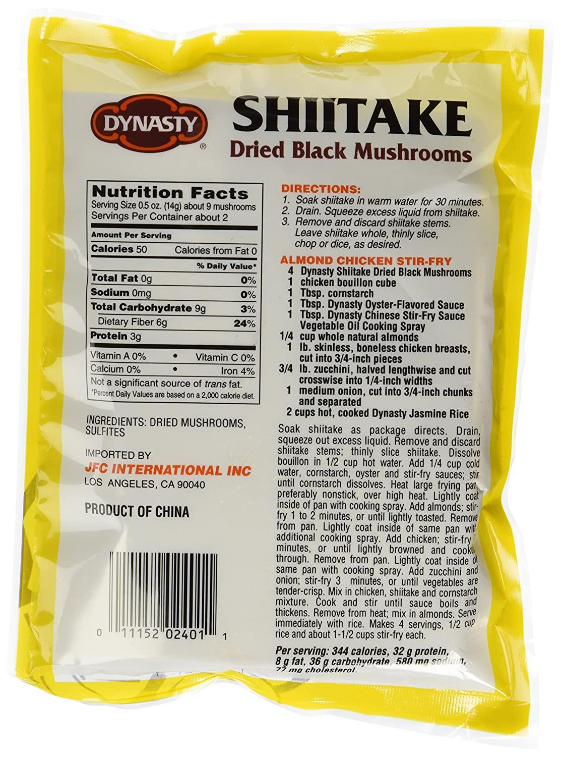 Dynasty Whole Shiitake Mushrooms 1oz