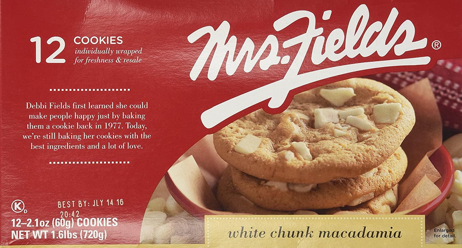 Mrs. Fields Jumbo Individually Wrapped White Chunk Macadamia Cookies