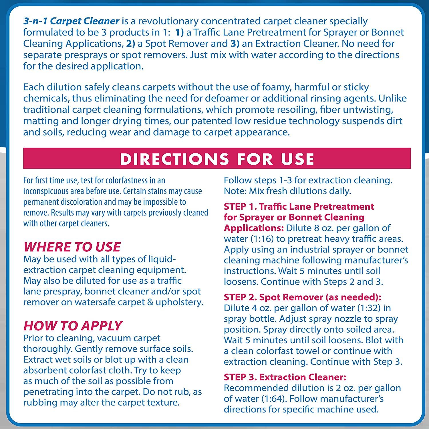 OdoBan 1 Gal 3in1 Carpet Cleaner 2Pack Powerful Cleaning Solution