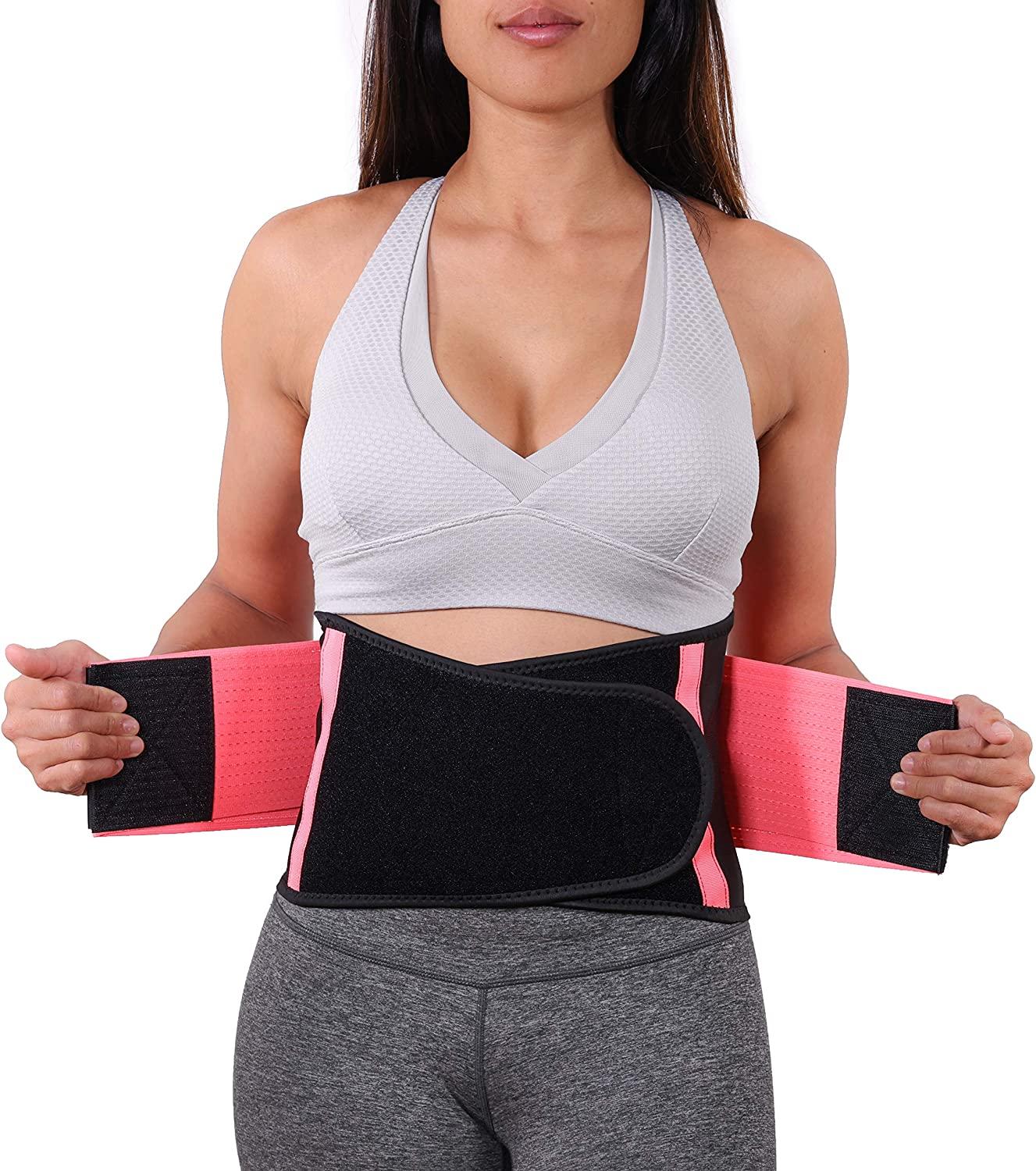 Waist Trainer Women, Waist Trainer for Weight Loss Women, Sweat Belt, Waist  Trainer Men - Adjustable Waist Trainer, Fits S/M (up to 33 Waist) Support  Back & Improve Posture Black : 