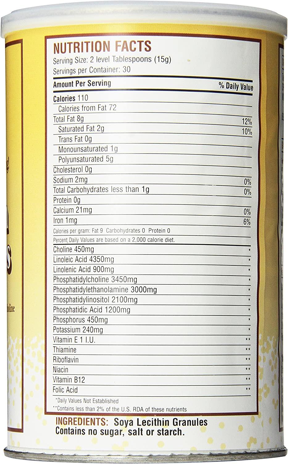 Fearn Natural Foods Lecithin Granules, 16 Ounce 1 Pound (Pack of 1)