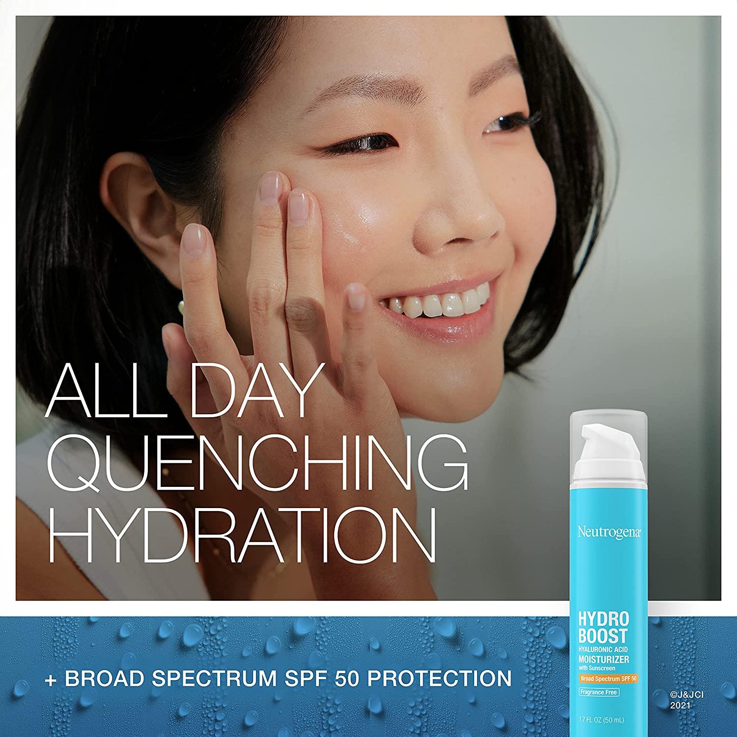 Neutrogena Hydro Boost Hyaluronic Acid Moisturizer With Sunscreen SPF 50 Fragrance