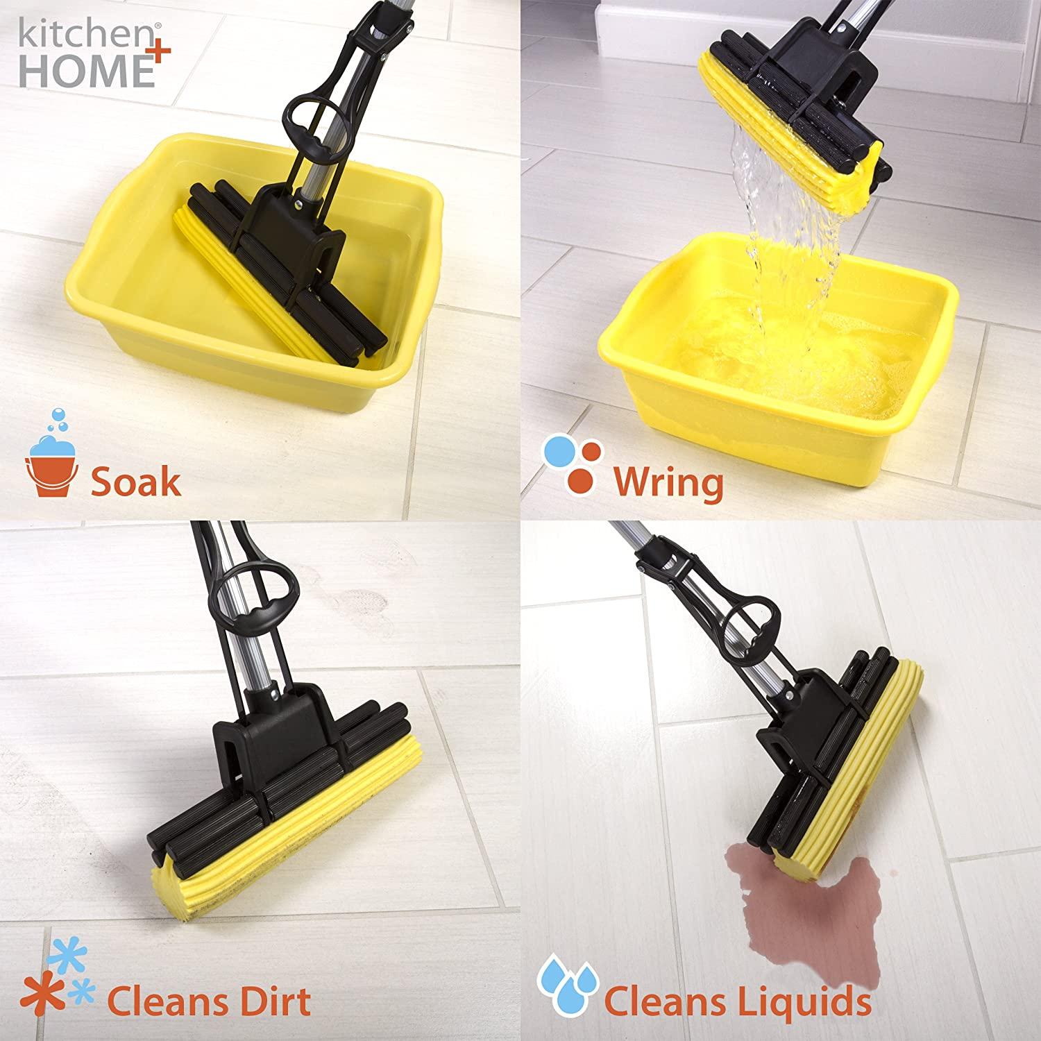 Kitchen Home Sponge Head Refill Set of 3 Absorbent and Durable PVA Roller Mop Head Refill
