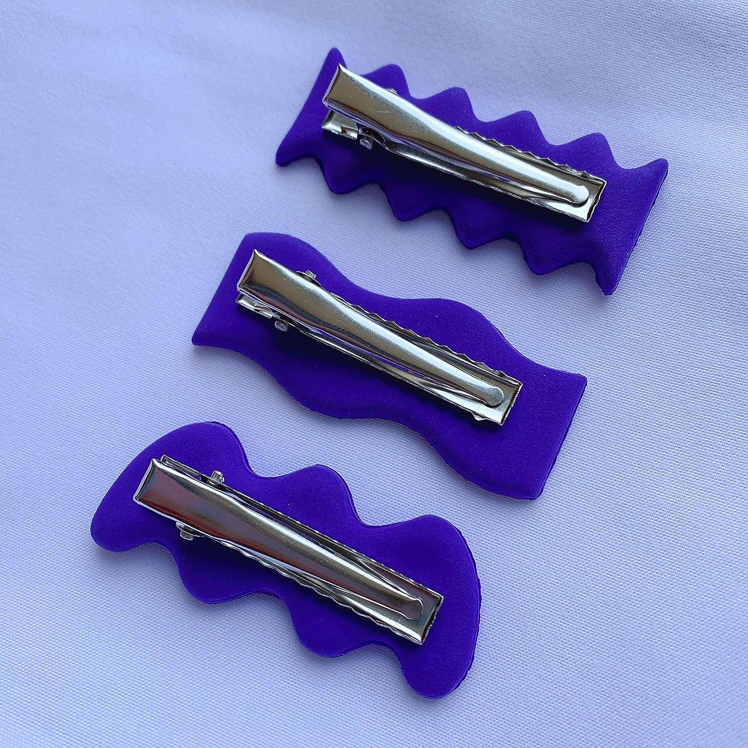 Set of 3 Wavy Rectangle Shape Cutters for Hair Clips Hair Barrettes