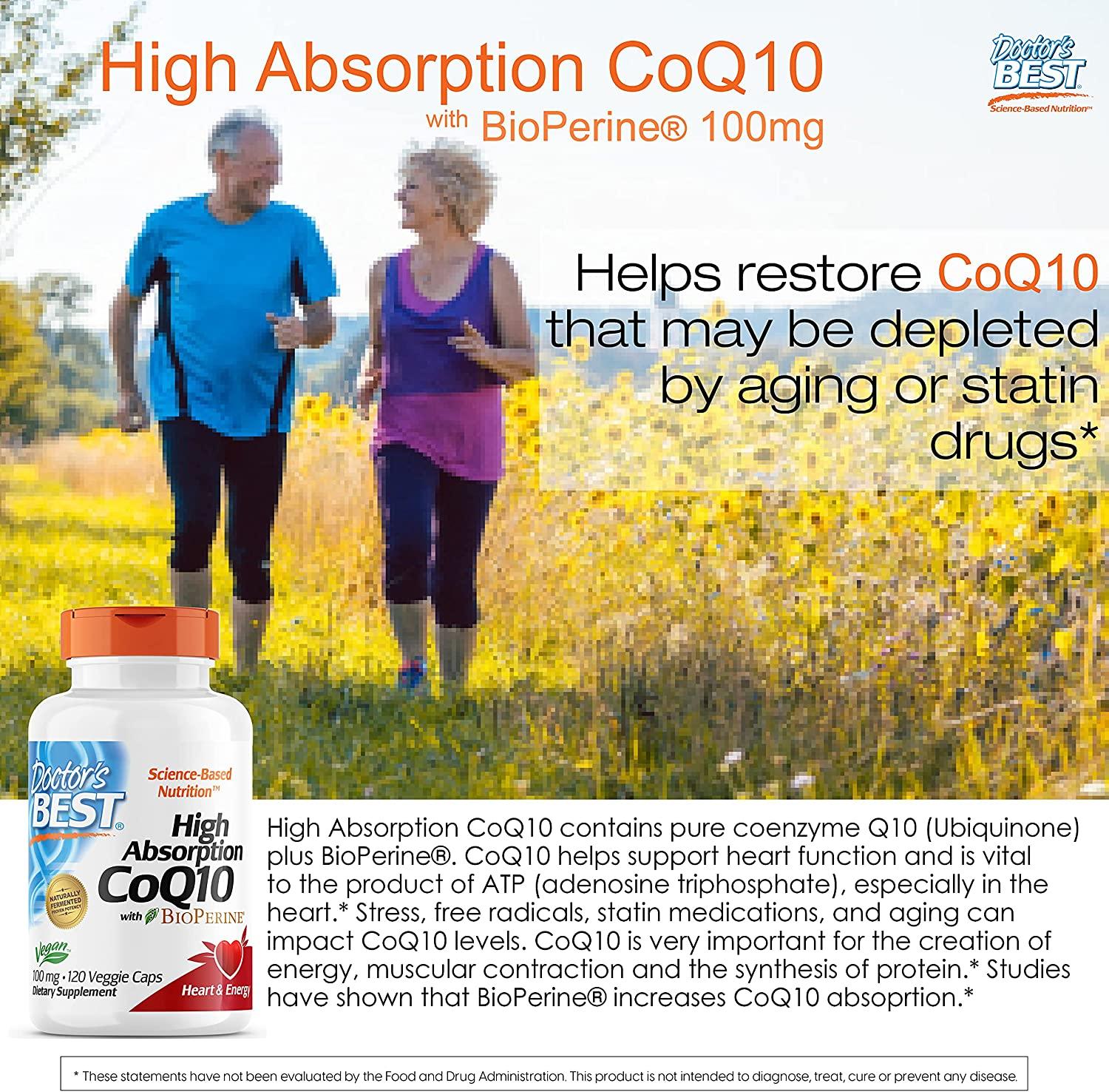 Doctor's Best High Absorption CoQ10 with Bioperine, Heart Health