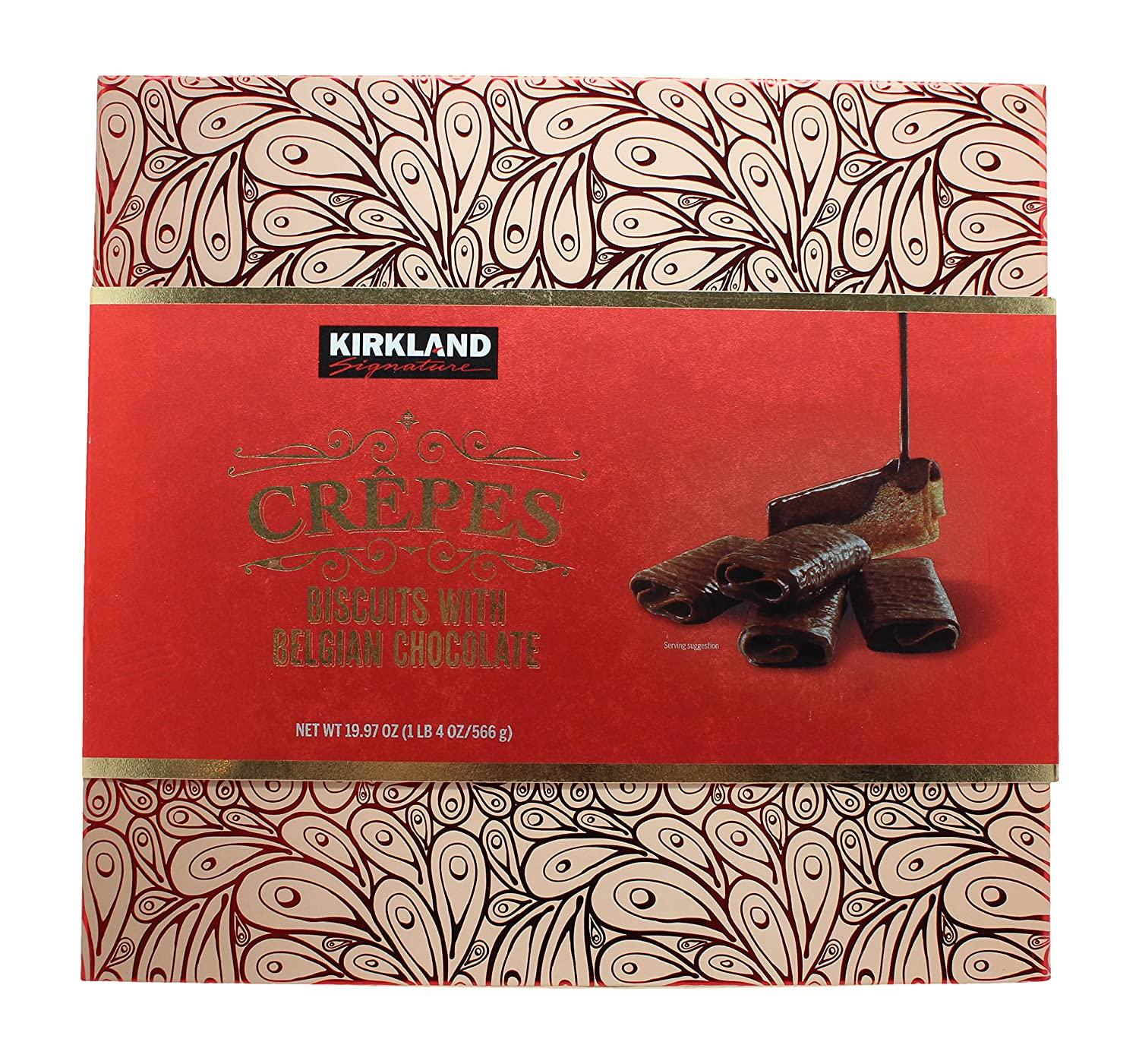 KIRKLAND SIGNATURE Crepes Biscuits With Chocolate 19.97 Oz, 20 Oz, Red