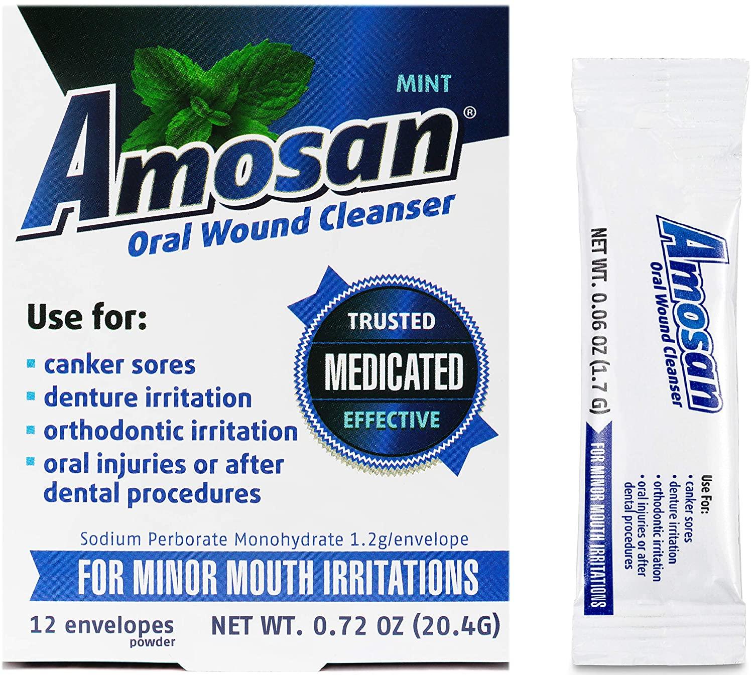 Amosan Oral Wound Cleanser Fast Healing and Pain Relief Buy Online