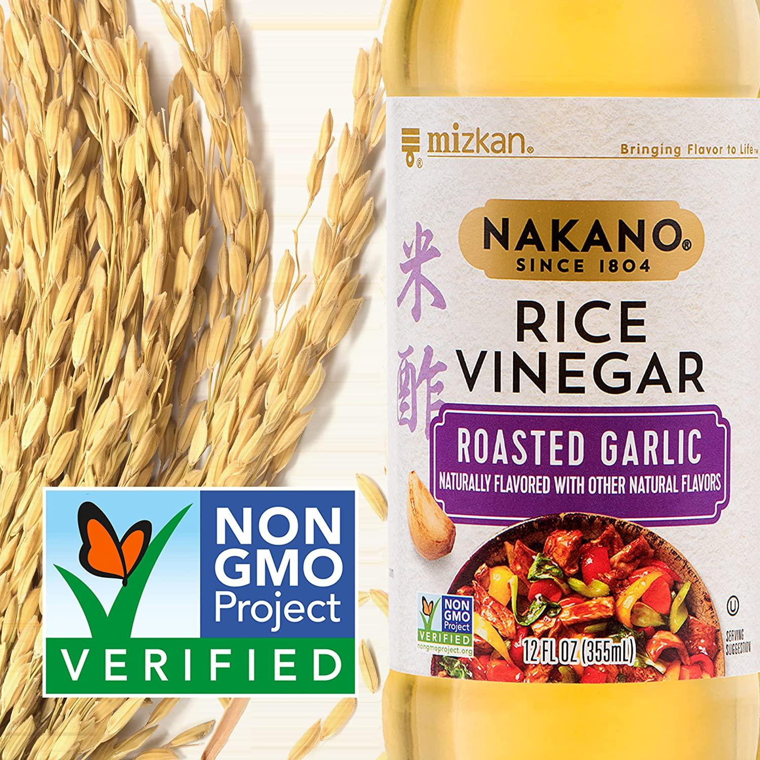 Nakano Roasted Garlic Seasoned Rice Vinegar 12 oz. Authentic Japanese