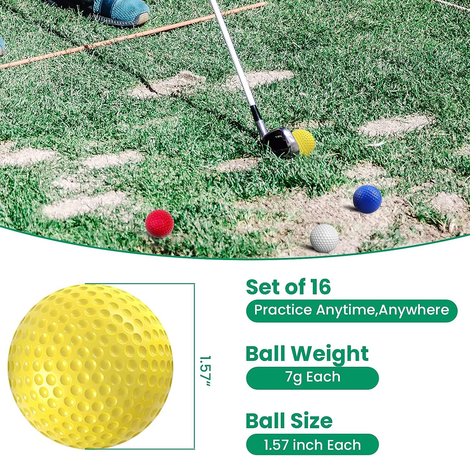 16Pcs Colored Foam Practice Golf Balls for Indoor & Outdoor Use