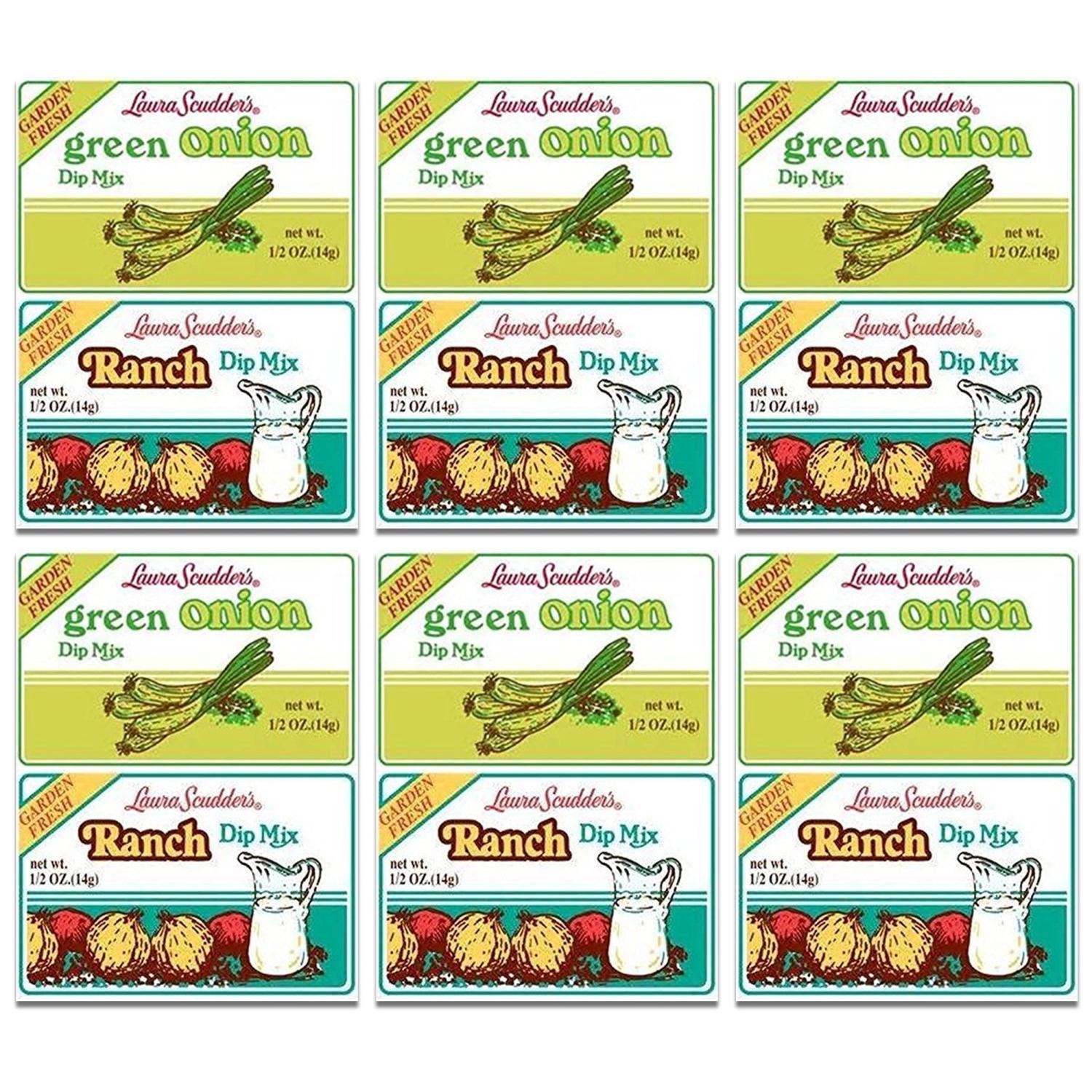 Laura Scudder's Green Onion & Ranch Dip Mixes (Pack of 6) by Laura Scudder