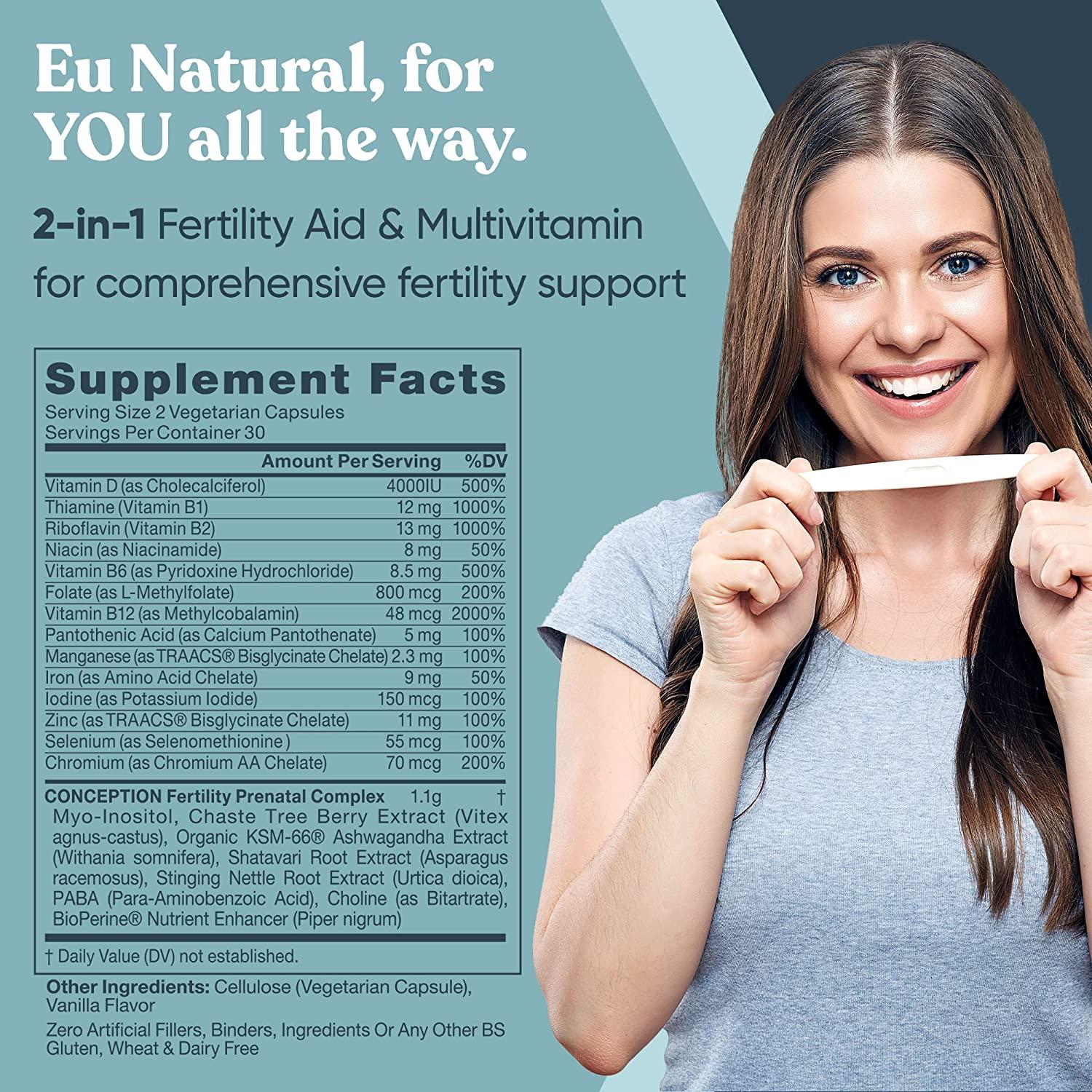 Eu Natural Conception Fertility Supplements for Women MyoInositol