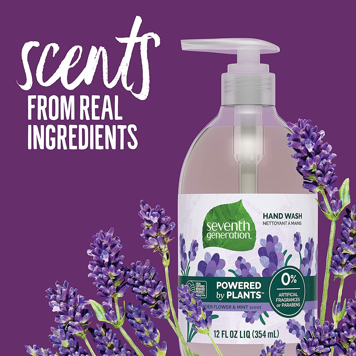 Seventh Generation Hand Soap, Lavender Flower & Mint, 12 oz, 8 Pack