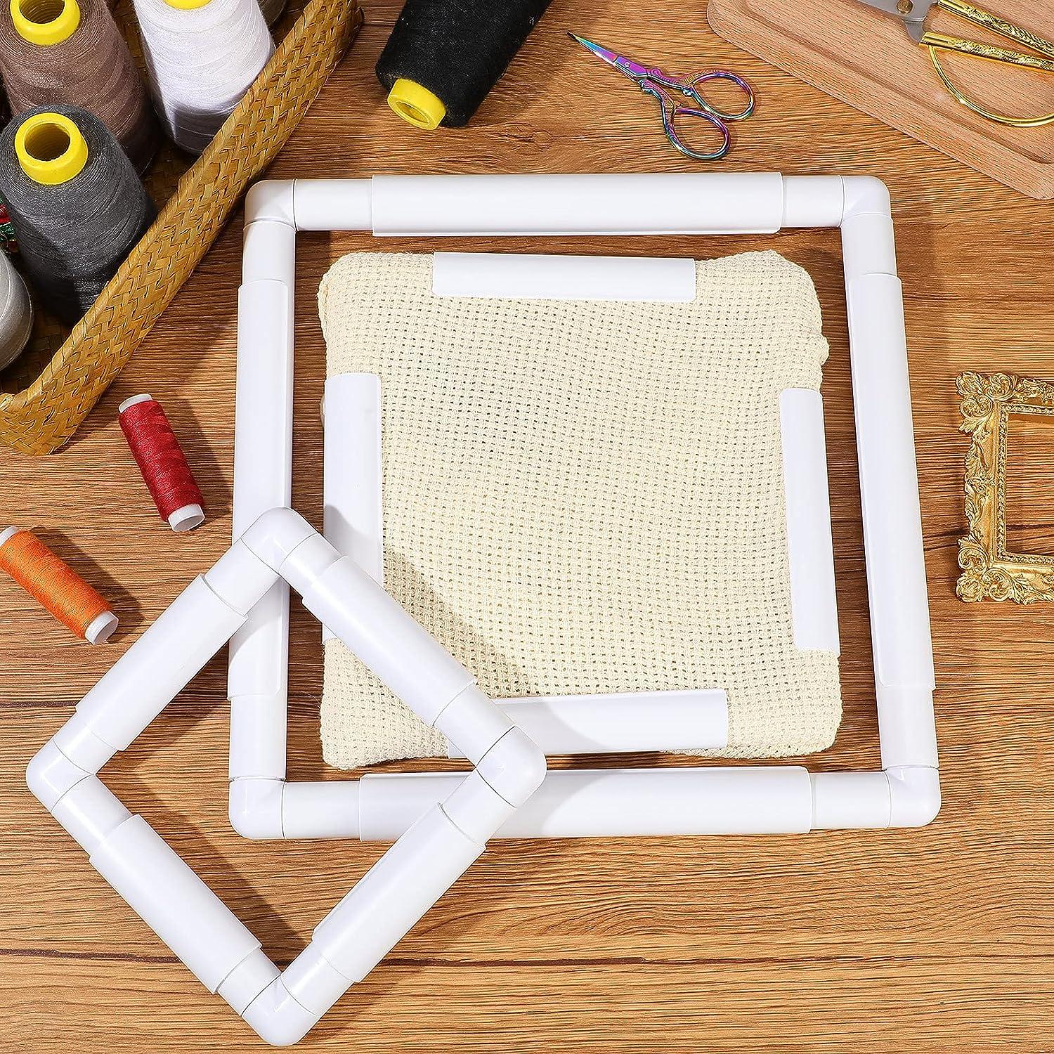 Square Embroidery Hoop 3 Pieces Cross Stitch Hoops and Frames White  Rectangular Cross Stitch Hoop Embroidery Snap Frame DIY Sewing Tools for  Quilting Silk-Painting 6 x 6 8 x 8 11 x 11 Inch