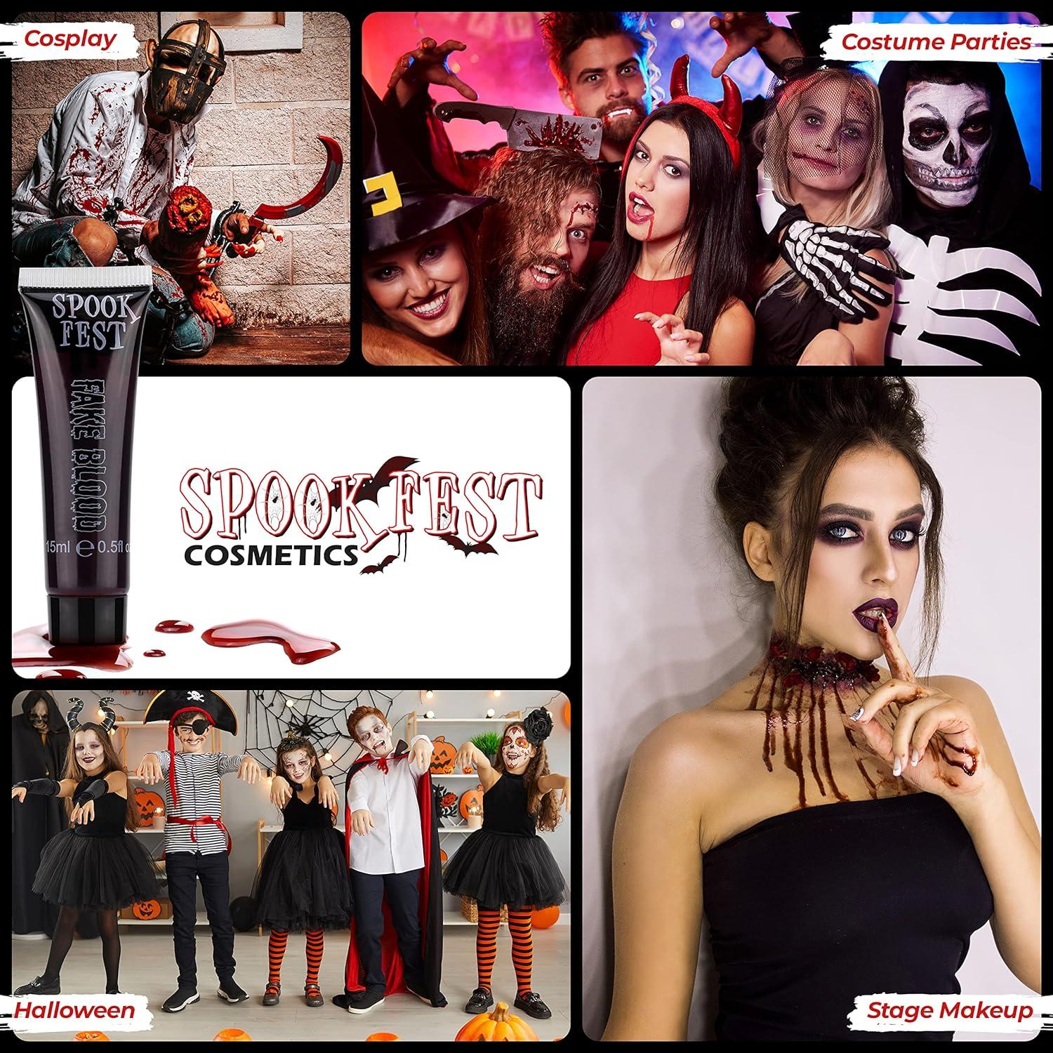 Sangue Finto Per Trucco Halloween - Gel Effetti Speciali, Rosso Scuro, 50g