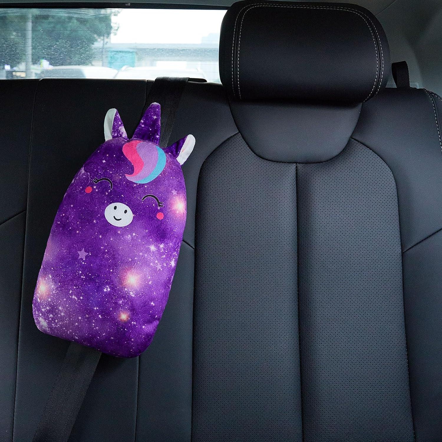 MHJY Veiligheidsgordel Pads voor Kinderen, 2-Pack Zachte Unicorn