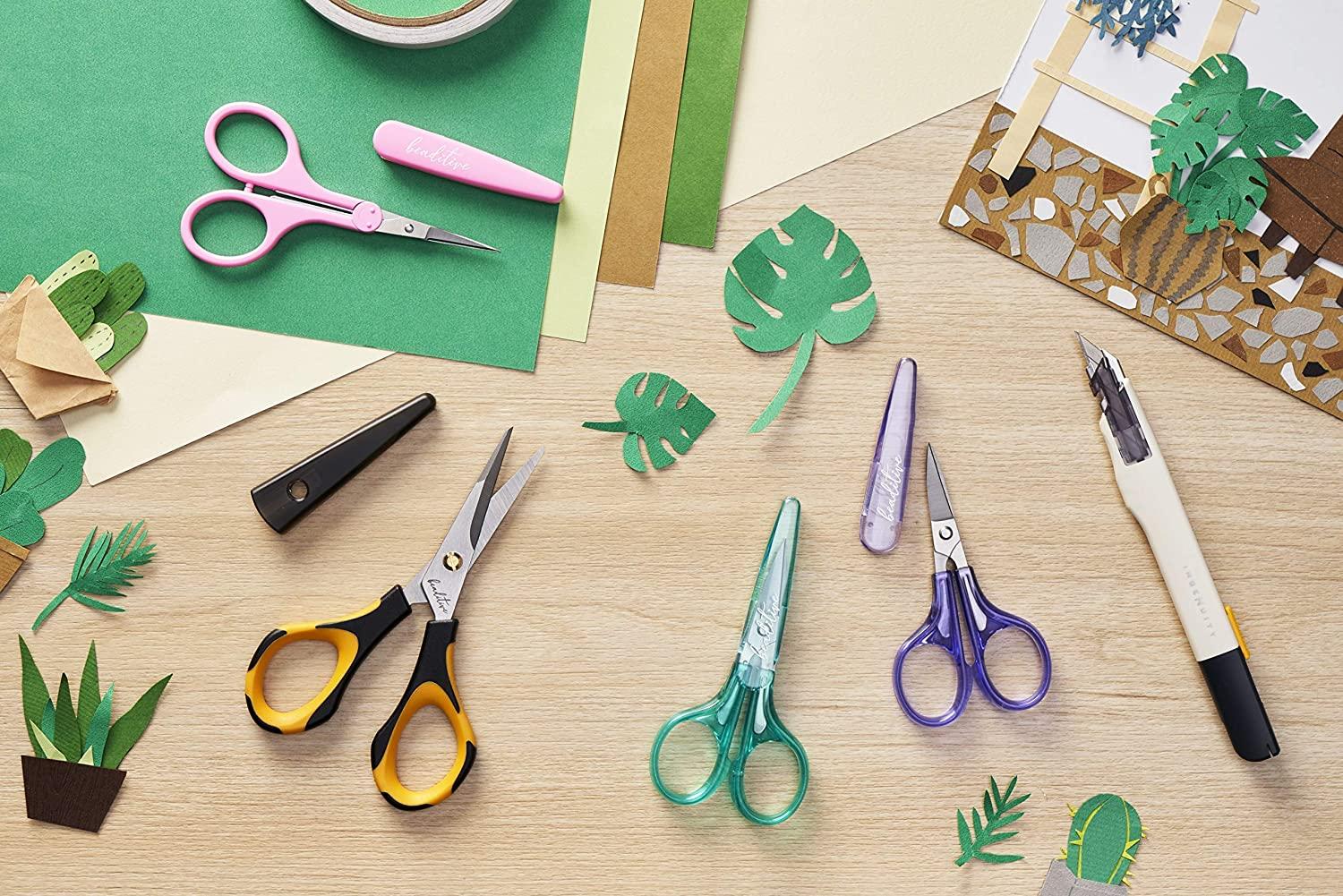 Beaditive Präzisions-Detailschere-Set – 2-teilig, scharfe, feine Spitzen zum Papierschneiden, Scrapbooking, Nähen und Basteln – Edelstahl mit Schutzhülle (Pastell) | Jetzt kaufen mit internationalem Expressversand | GoSupps.com