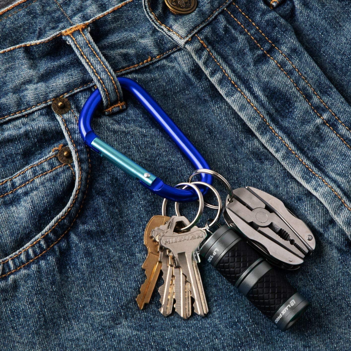 Personalized Spring Loaded Clip KEY CHAIN, Attachable to a Belt