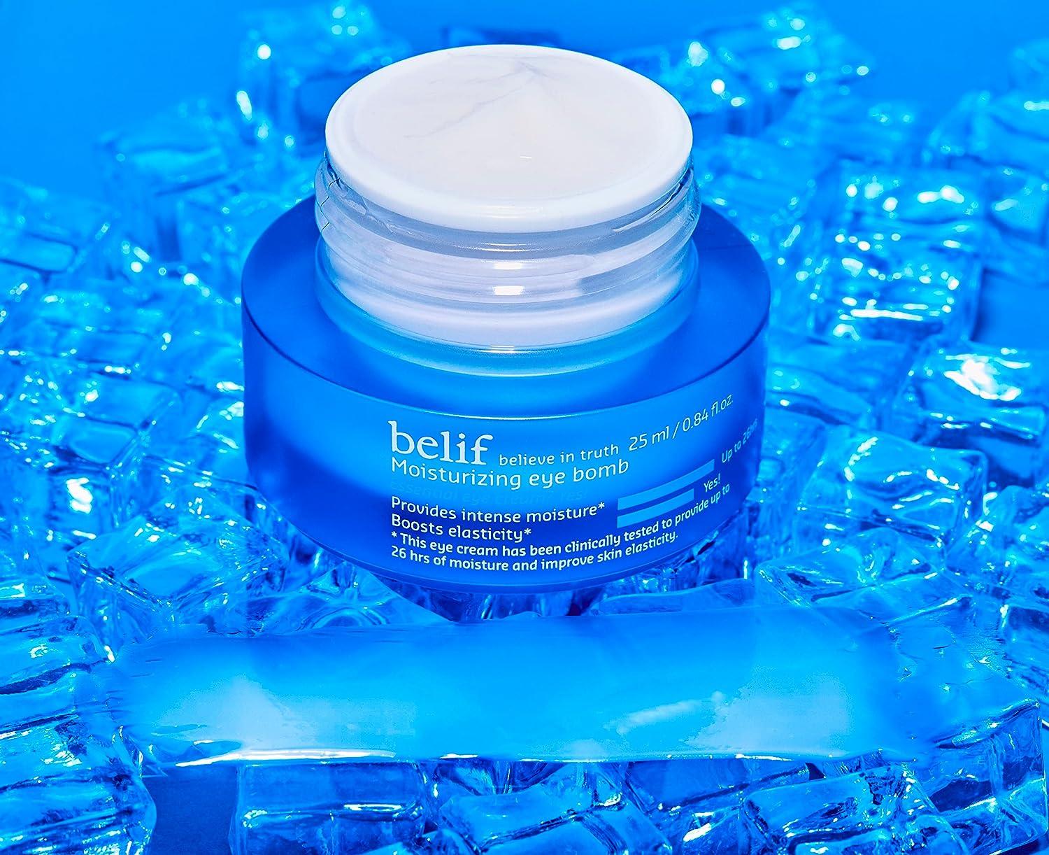 belif Moisturizing Eye Bomb, Reduce Puffiness Lines & Dark Circles, Under  Eye Cream for Wrinkle Care, Clinically Proven 26 Hour Hydration for  Younger Looking Eyes, for All Skin Types