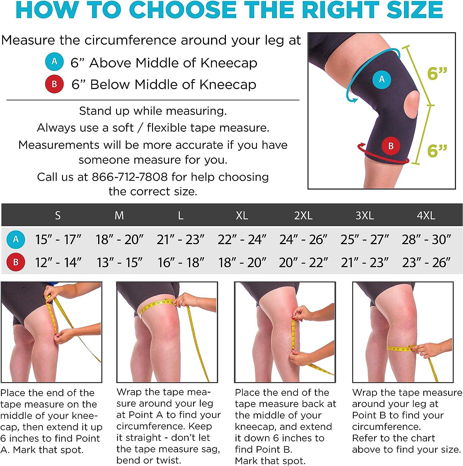 Water Resistant Neoprene Knee Sleeve Athletic Compression Brace for Water Sports Medium
