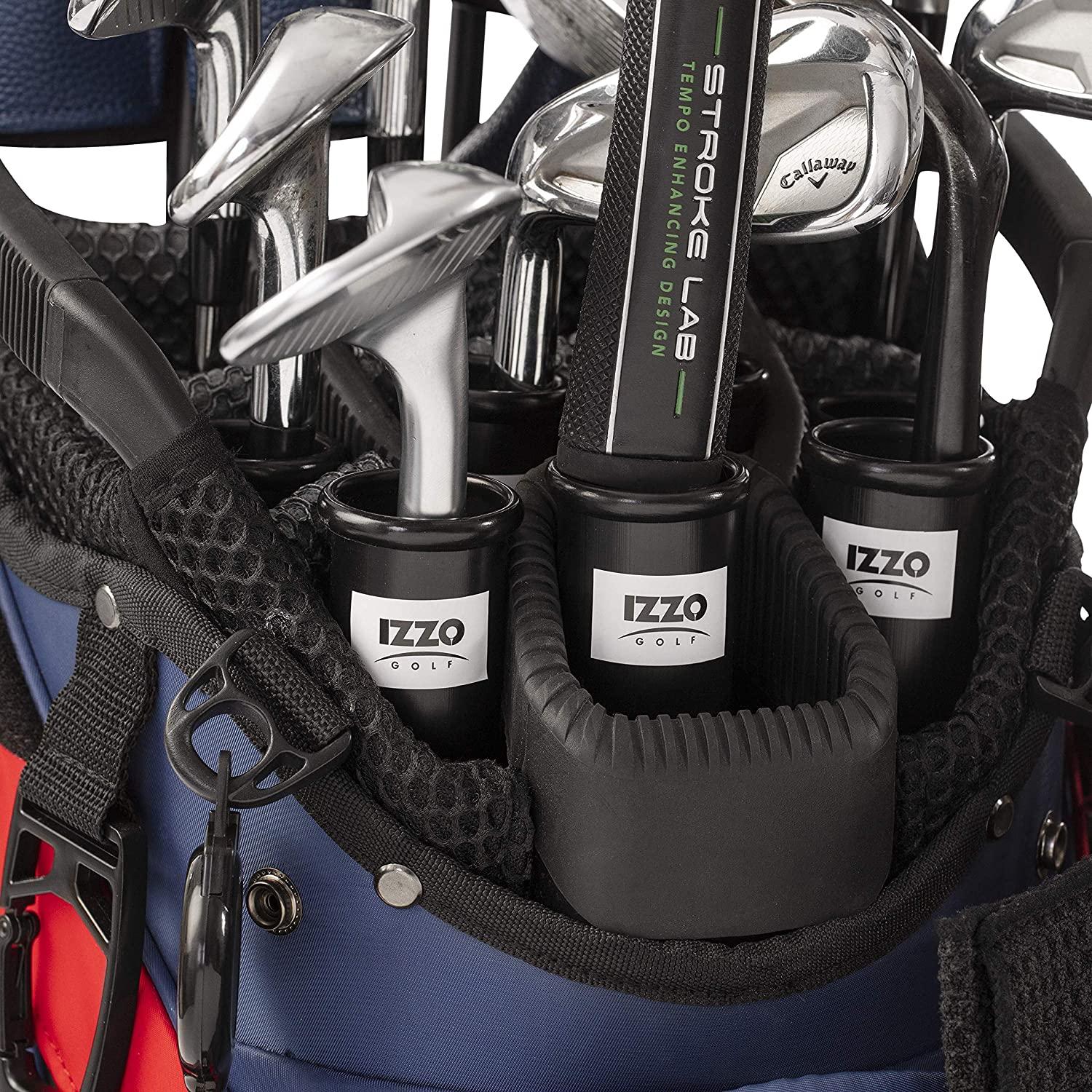 Izzo Golf Black Plastic Club Tube for Golf Bag 1.5'' 14 Pack