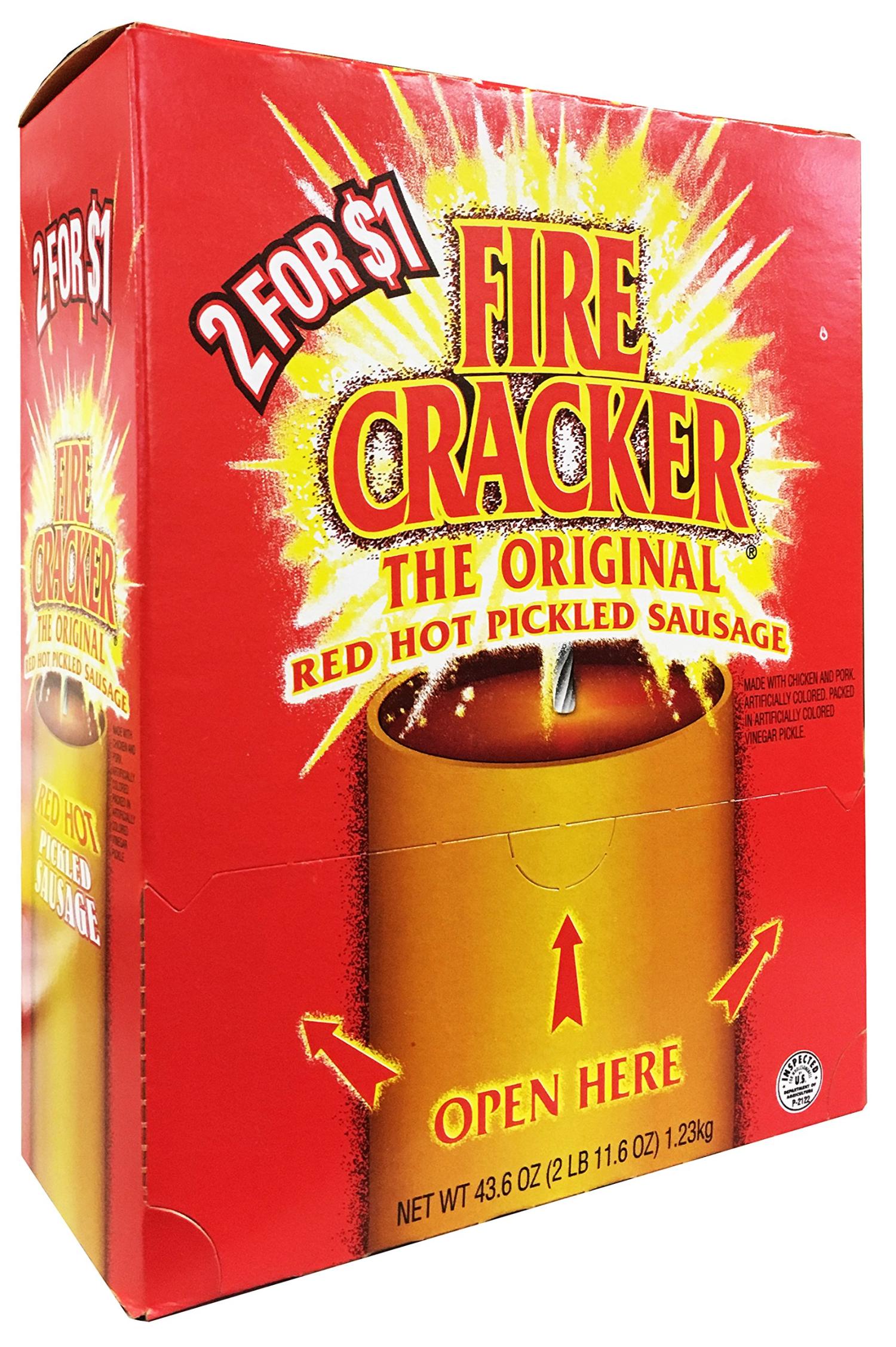 Penrose Fire Cracker Original Red Hot Pickled Sausage 50 Sachet Box