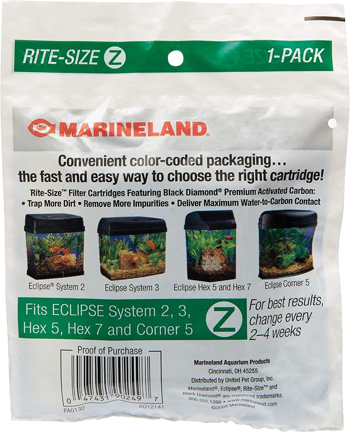 Marineland Eclipse Replacement Filter Cartridges, for Aquarium Filtration 3Count ritesize z