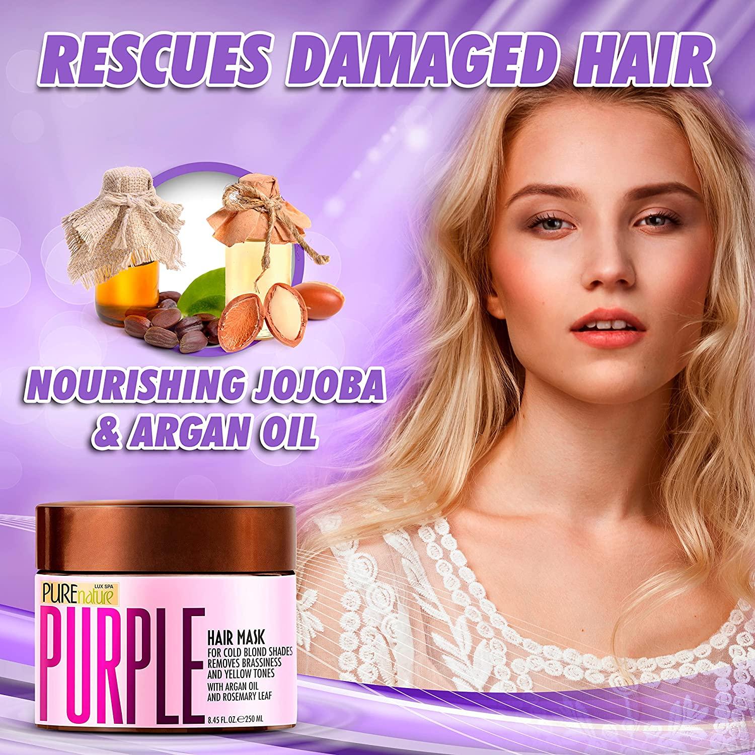 Purple Hair Mask for Bleached and Blonde Hair Deep Conditioning Treatment for Women to Remove