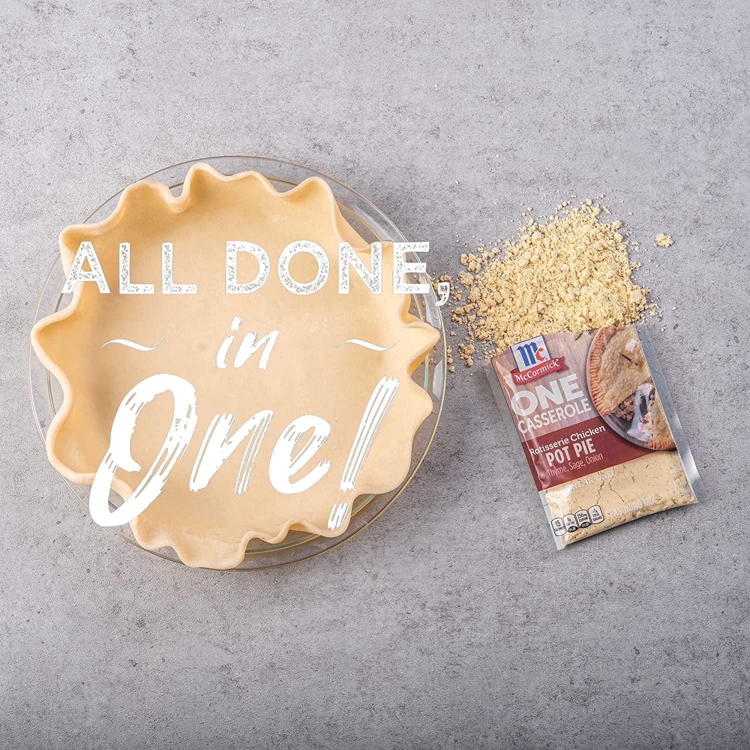 McCormick ONE Casserole Rotisserie Chicken Pot Pie Seasoning Mix, 1.25 Ounce (Pack of 12)