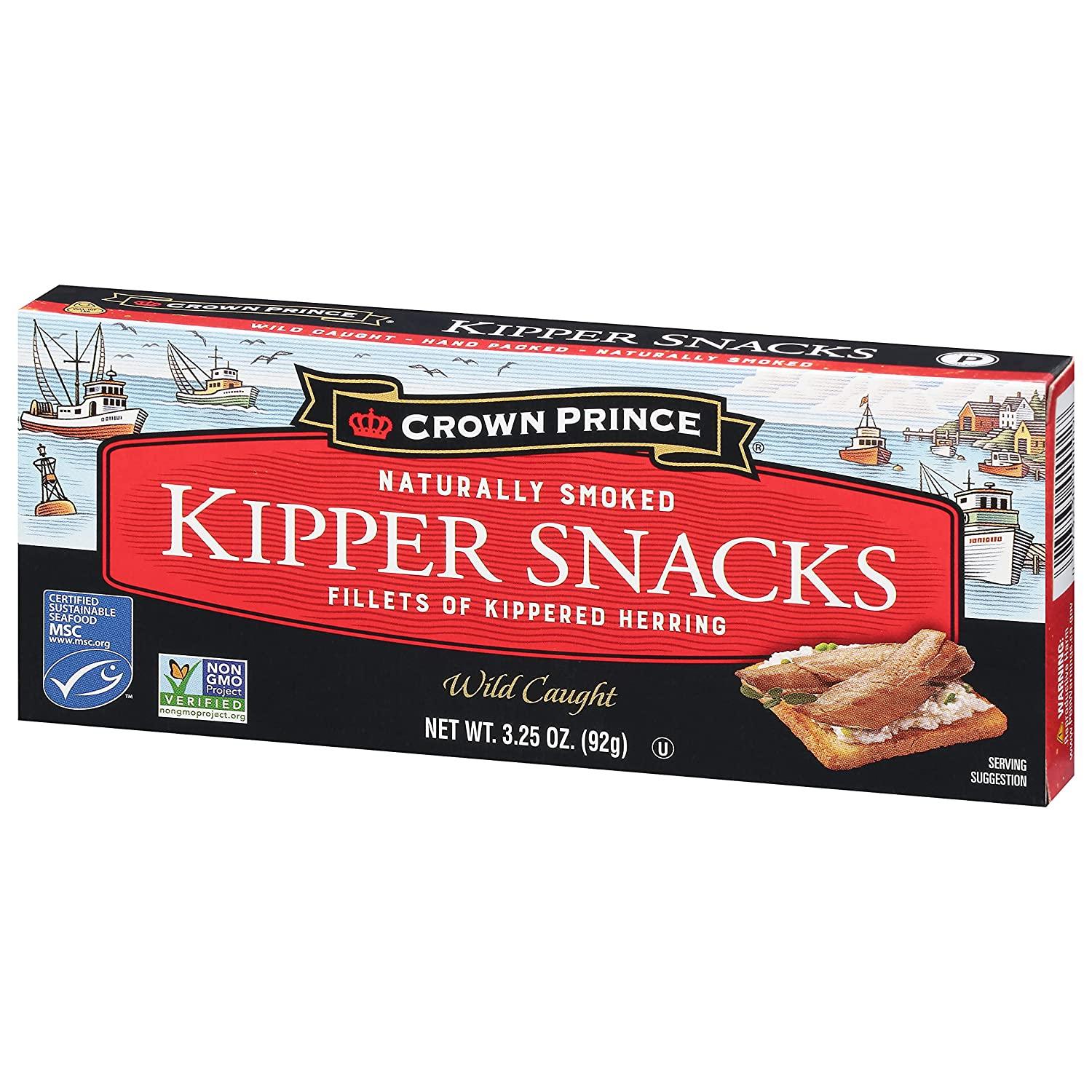 Crown Prince Kipper Snacks, 3.25 Ounce Cans (Pack of 18) 3.25 Ounce