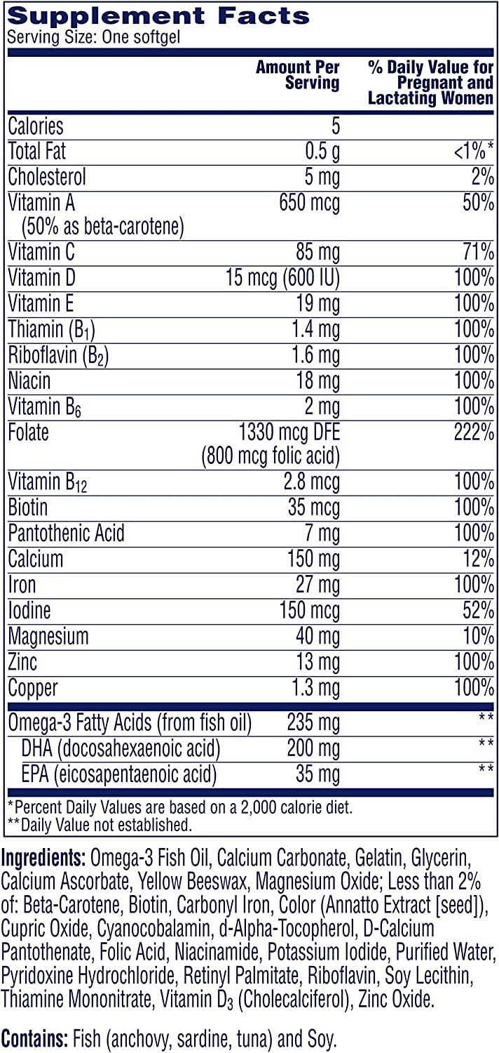 One A Day Women's Prenatal 1 Multivitamin with Vitamin A, C, D, B6, B12