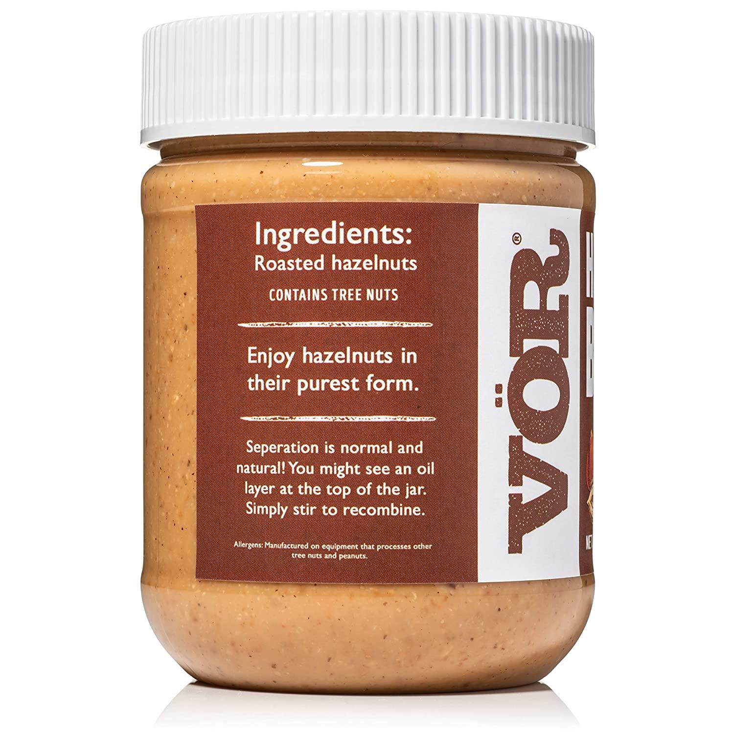 Vör Pure Hazelnut Butter Spread (11oz) Only One Ingredient Vegan