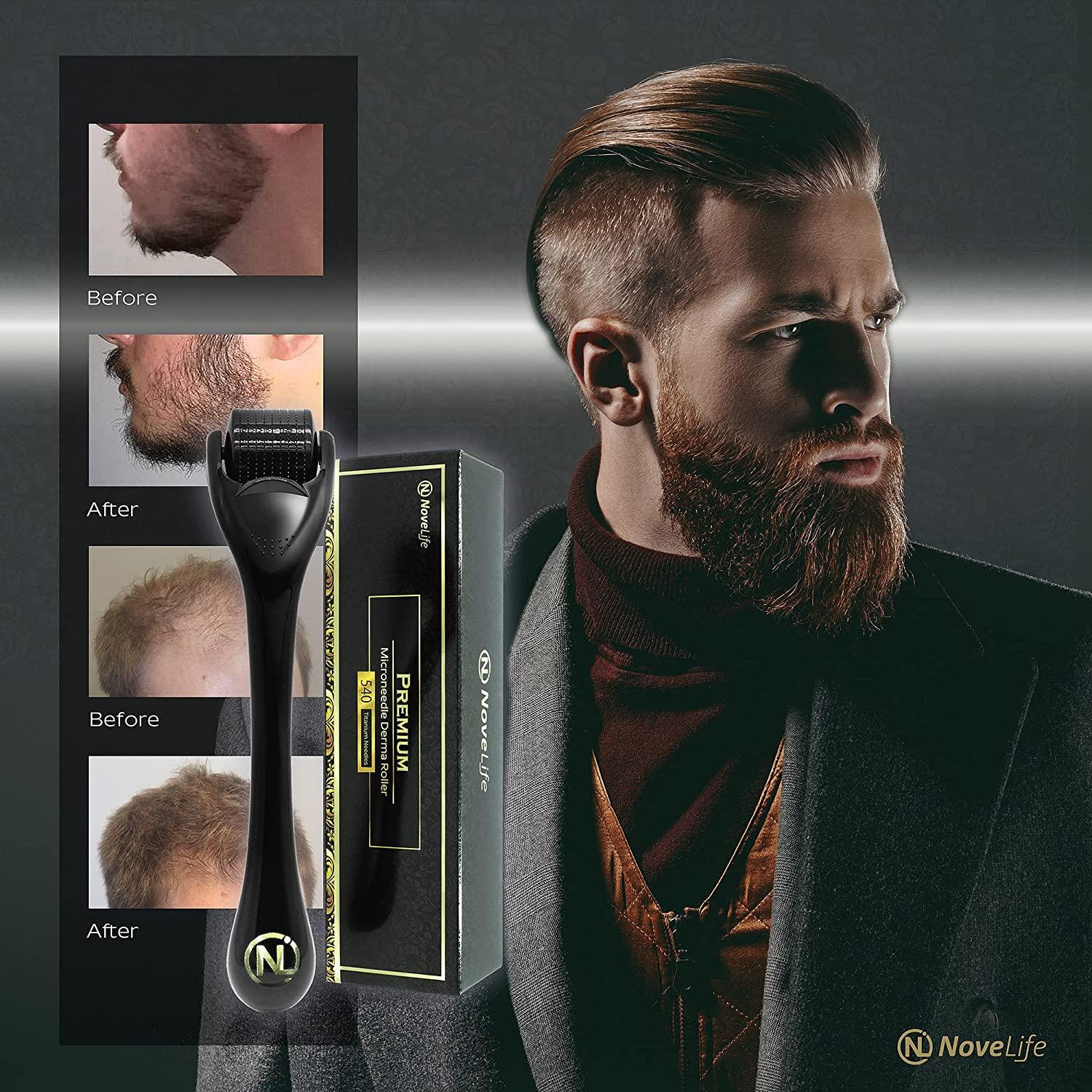 NoveLife 0.3mm Microneedle Derma Roller Kit for Face, Body, Hair