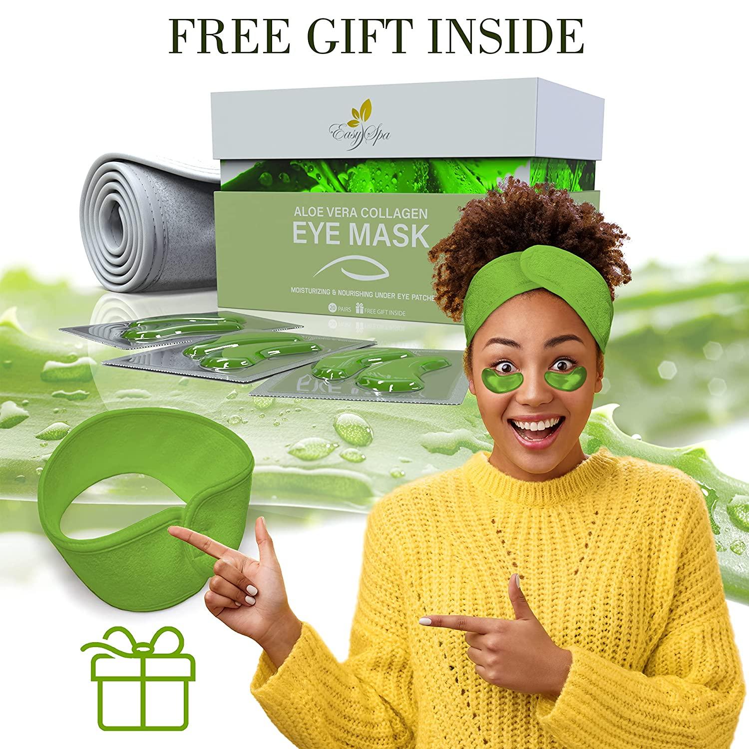 Under Eye Mask, Aloe Vera Gel Eye Mask, Eye Patches for Puffy Eyes