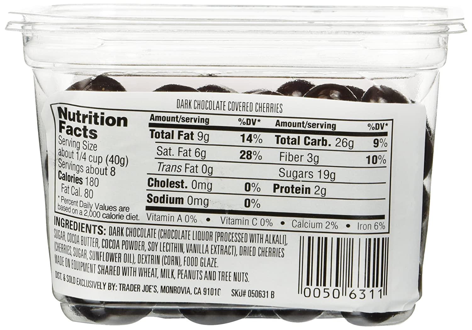 Trader Joes Dark Chocolate Covered Cherries No Artificial Colors or