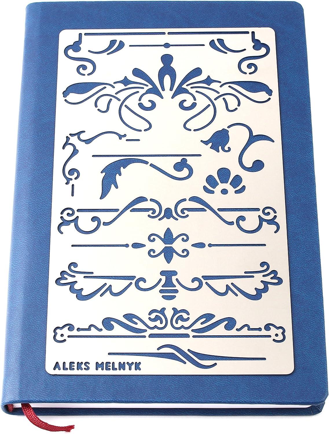 Aleks Melnyk 7 Metal Journal Stencil Wood Burning Flowers and Vines  Ornament Vintage Stencil Patterns Pyrography