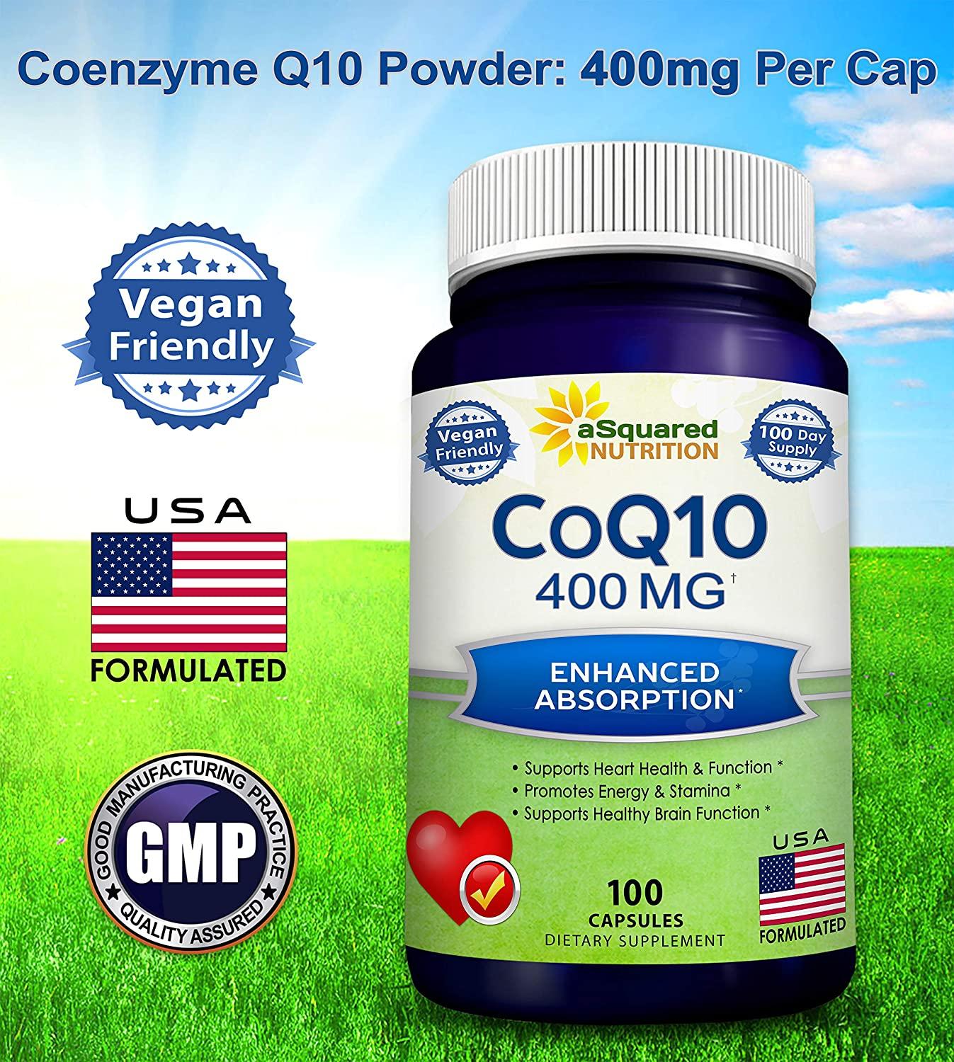 Max Strength CoQ10 (400mg) High Absorption Ubiquinone Supplement for