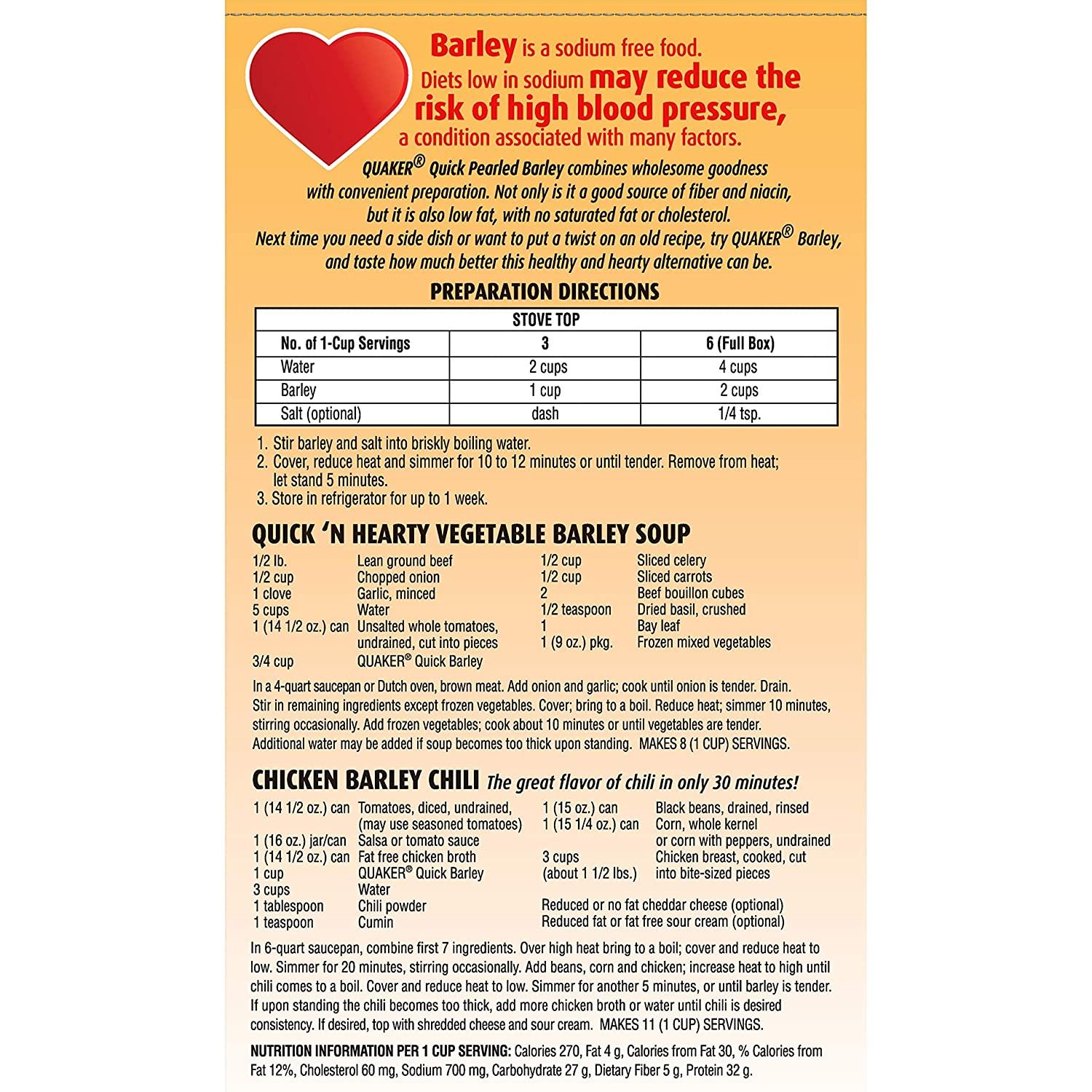 Quaker Quick Barley 11oz (Pack of 12) Nutritious and Convenient Grains