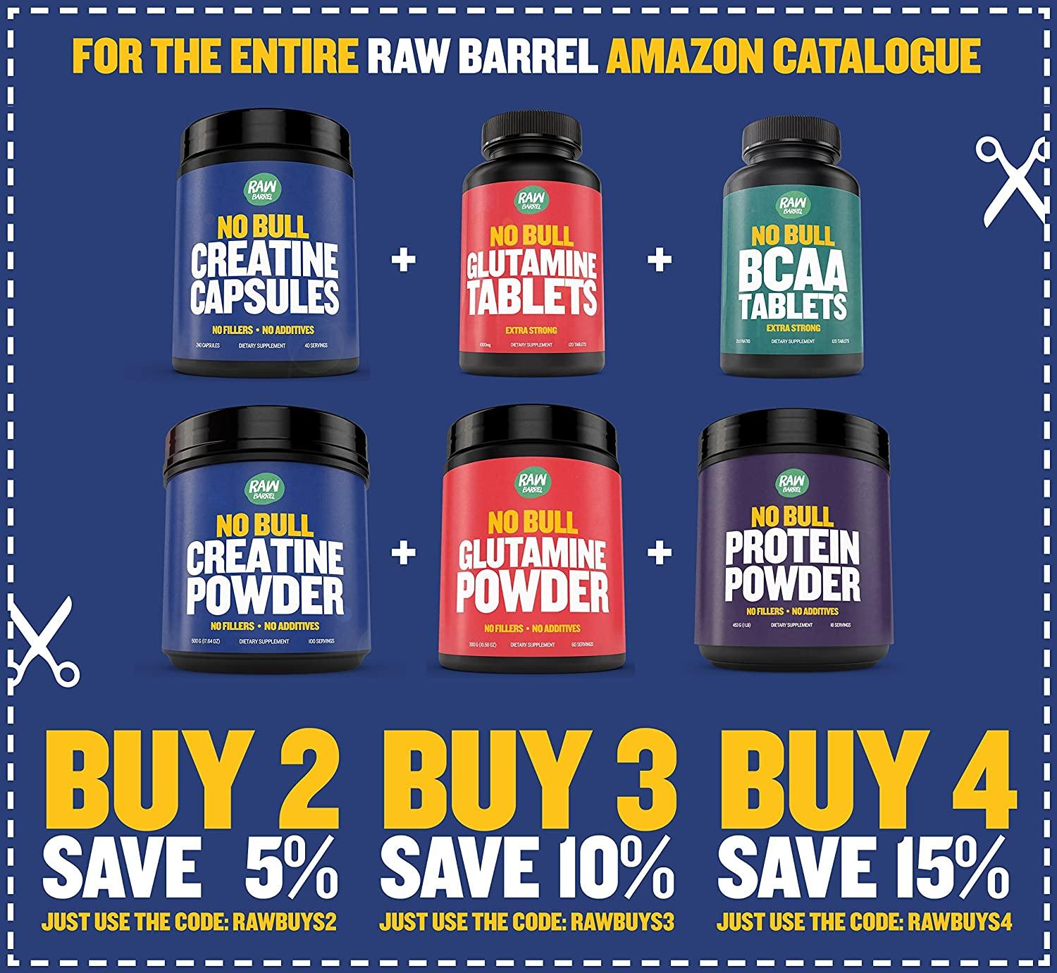 Raw Barrel's Unflavored Whey Protein Powder 2lb Pure, Instantized