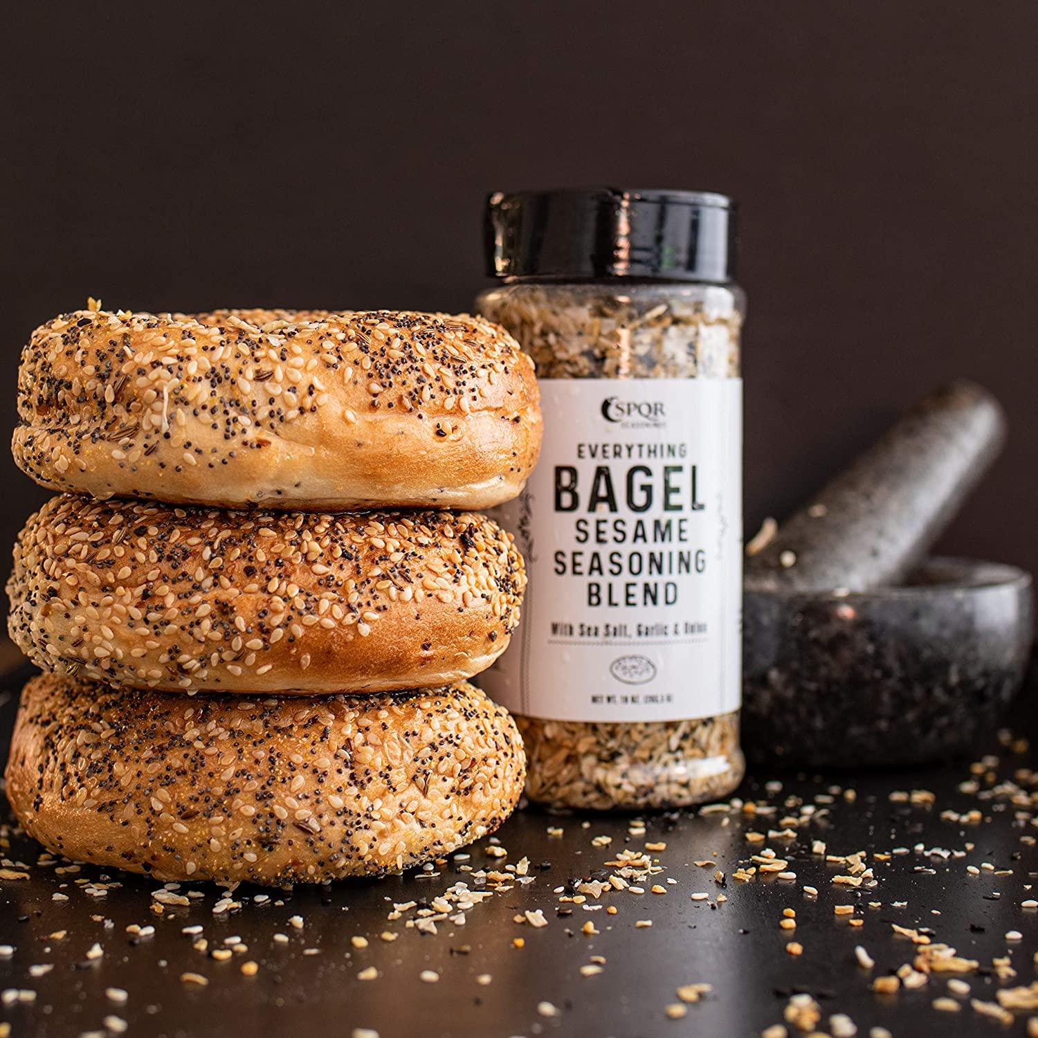 Everything Bagel Seasoning Blend Original XL 10 Ounce Jar Delicious Blend  of Sea Salt and Spices Dried Minced Garlic Onion Flakes