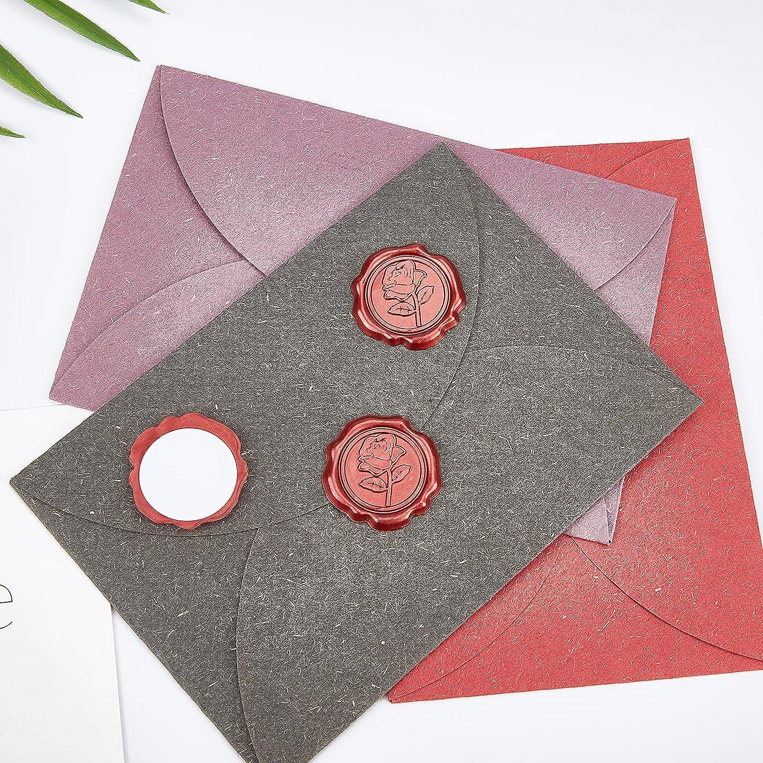 Adhesive Wax Seal Stickers Initial 25Pk Floral Self- Adhesive Wax