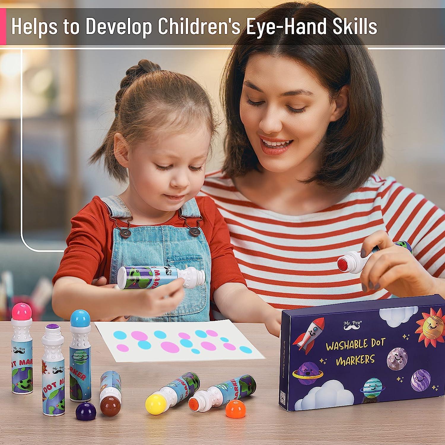 Mr. Pen Washable Dot Markers, 8 Colors, Dot Markers for Toddlers and Kids, Paint Dotters for