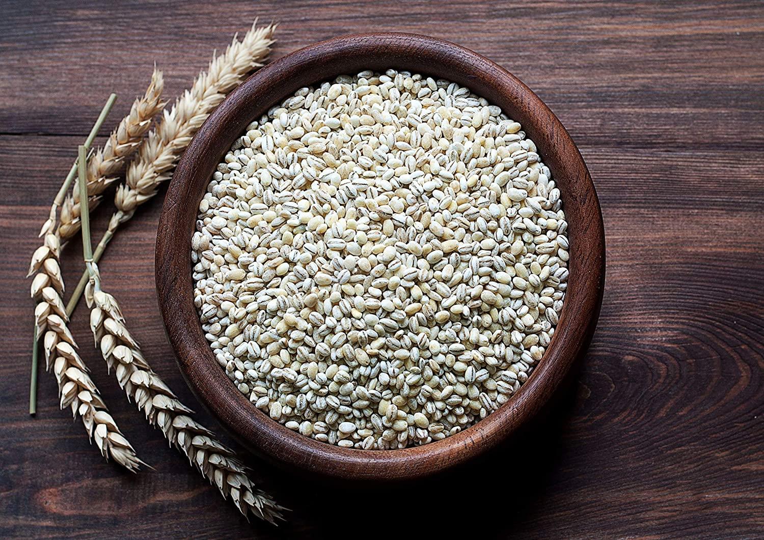Organic Pearl Barley, 1 Pound NonGMO, Polished Unhulled Barley, Kosher