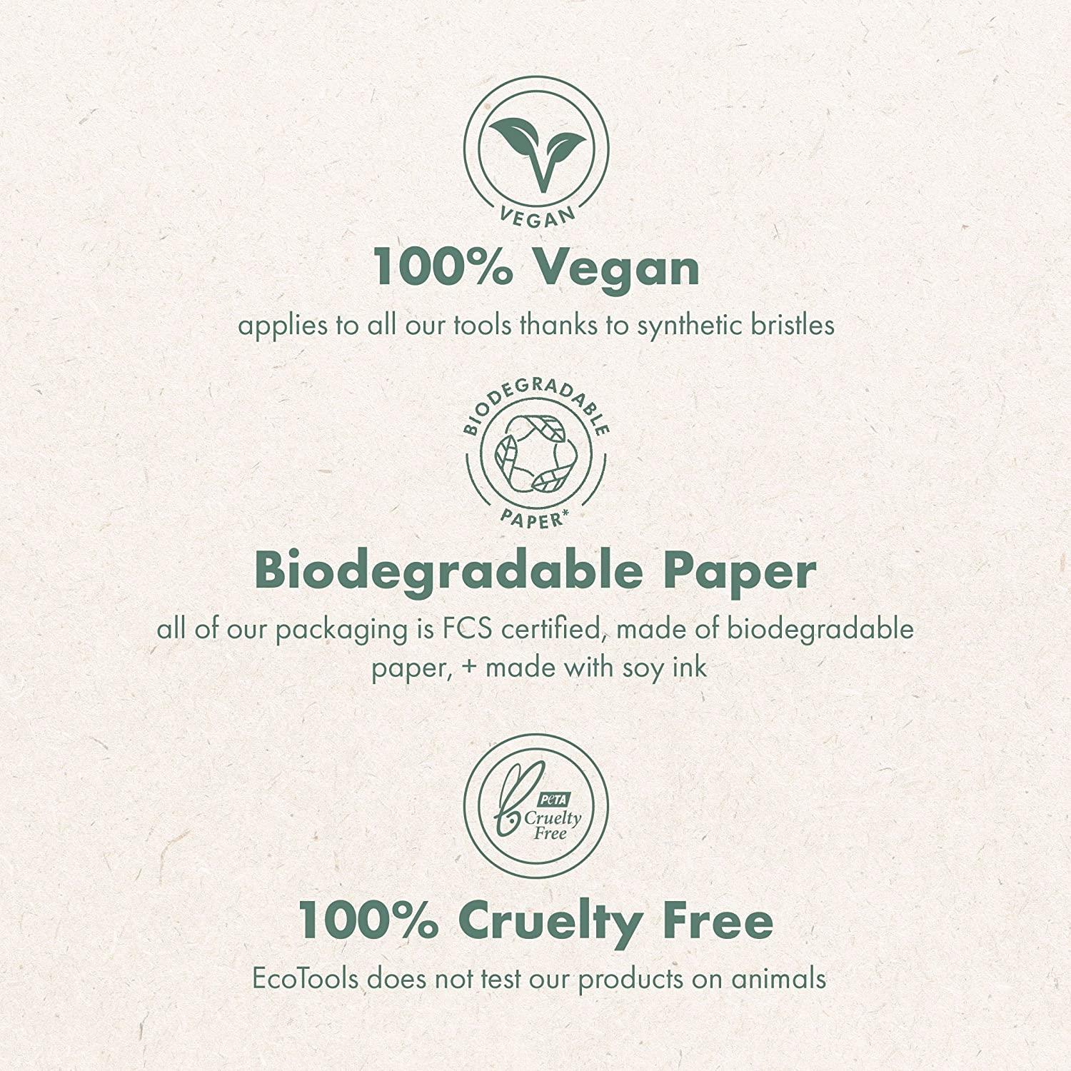 EcoTools Travel Kabuki Makeup Brush for Foundation, Blush, Bronzer, and