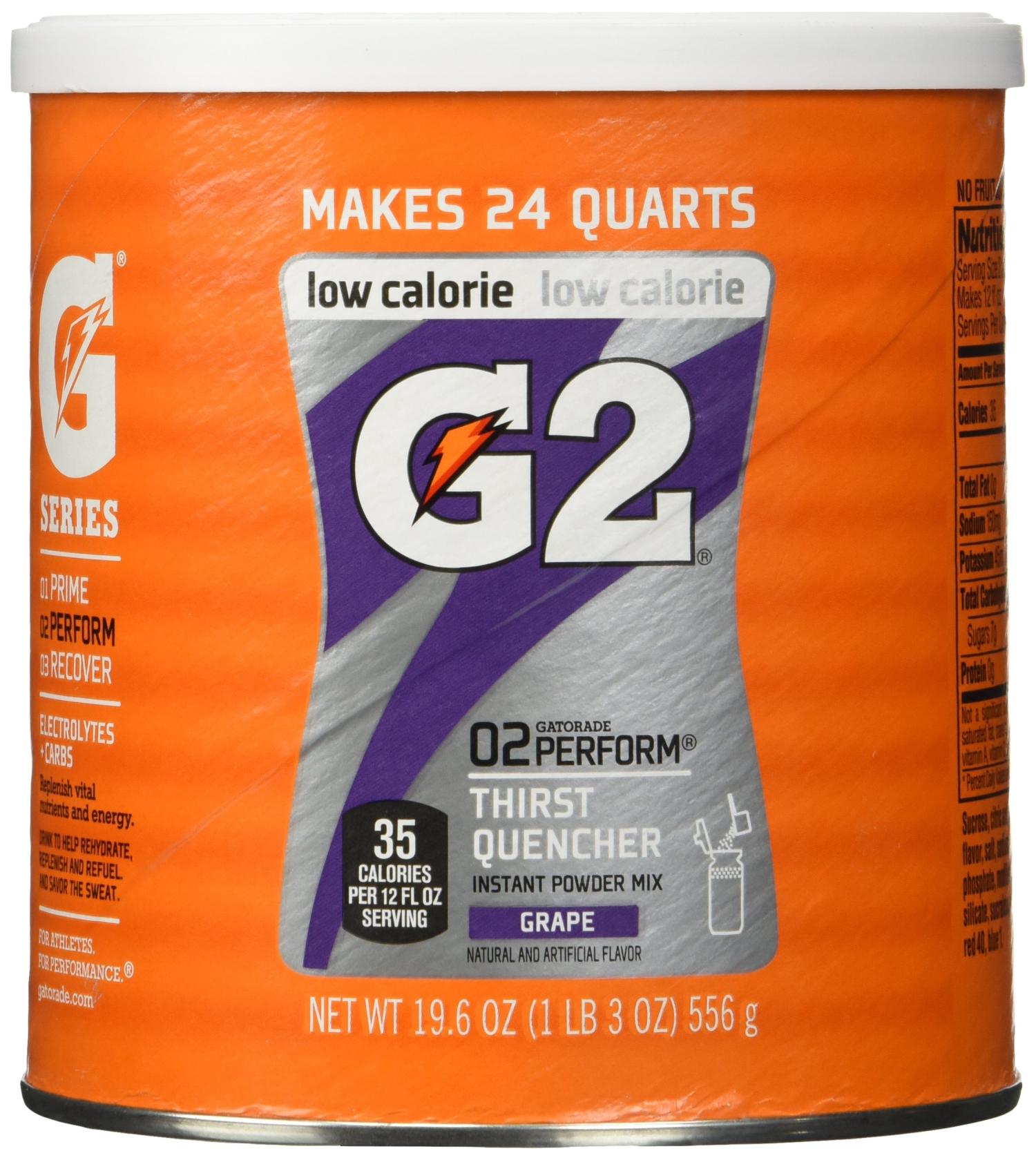 Gatorade Perform G2 Grape Drink Powder 19.4 Oz Hydrating Thirst Quencher
