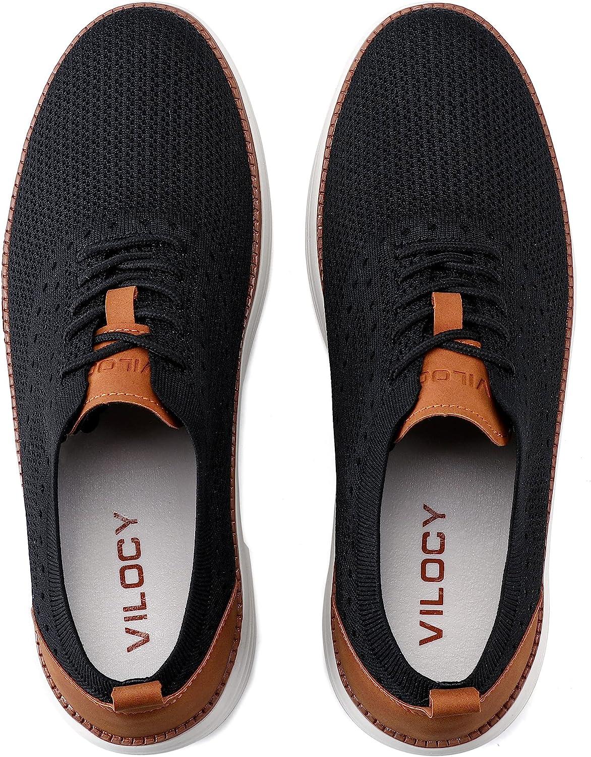 VILOCY Men's Mesh Dress Sneakers Oxfords Business Casual Shoes 7.5 Black - Stylish and Comfortable Business Shoes for Men | Buy Now with Express International Delivery | GoSupps.com VILOCY Men's Mesh Dress Sneakers Oxfords Business Casual Shoes 7.5 Black - Stylish and Comfortable Business Shoes for Men | Buy Now with Express International Delivery | GoSupps.com