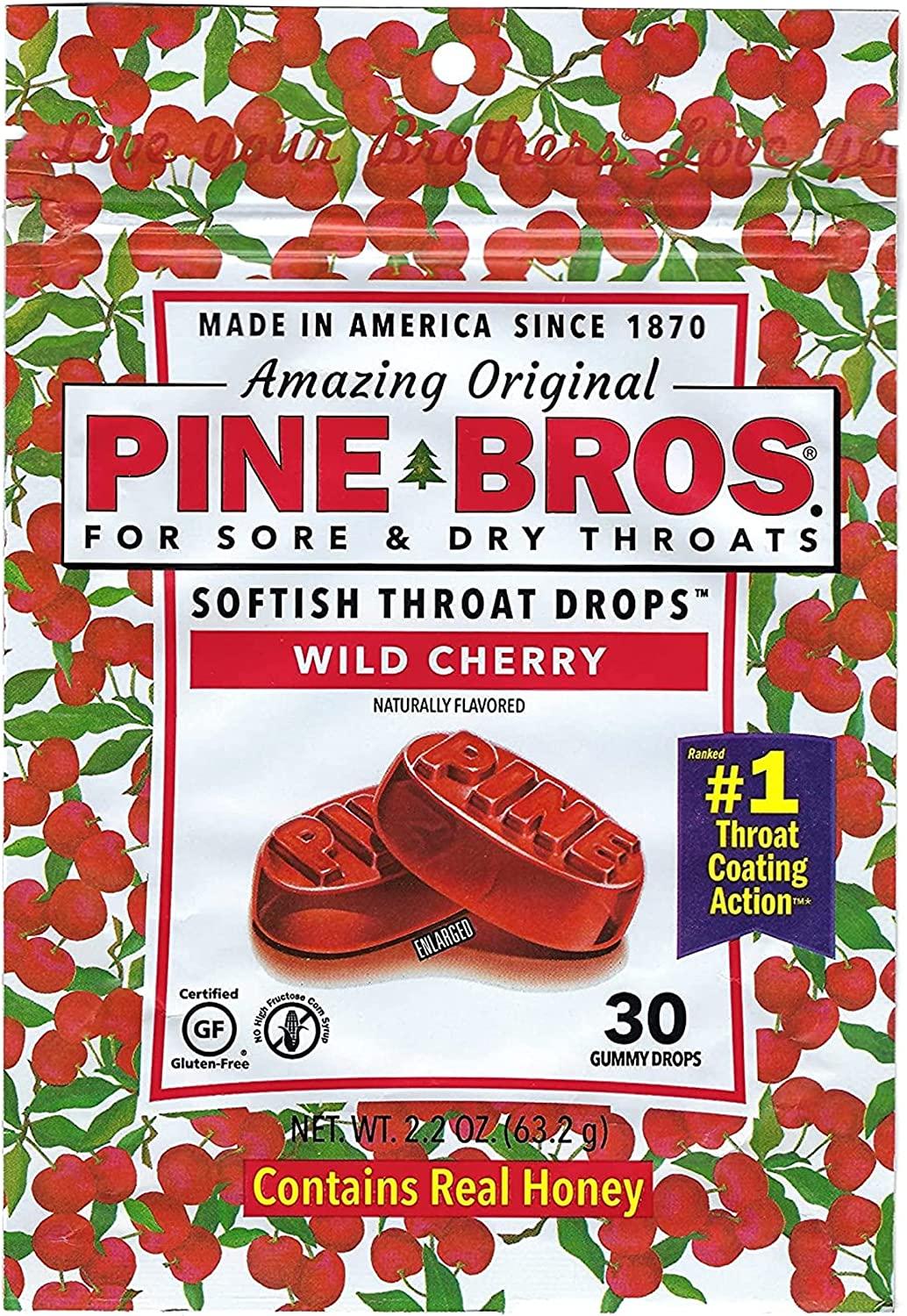 Pine Bros. BundleTwo Flavors Softish Throat Drops, Natural Honey 30 Ct
