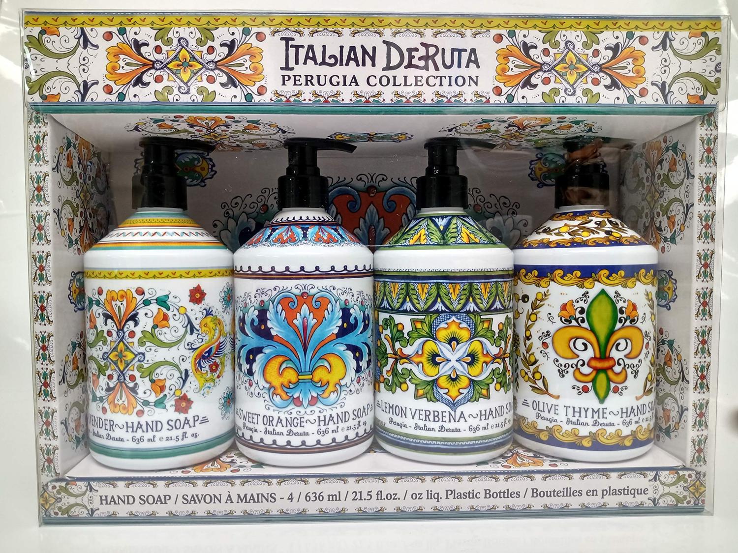 Combo Set 4 Italian Deruta Hand Soap Collection 21.5 FL OZ Each